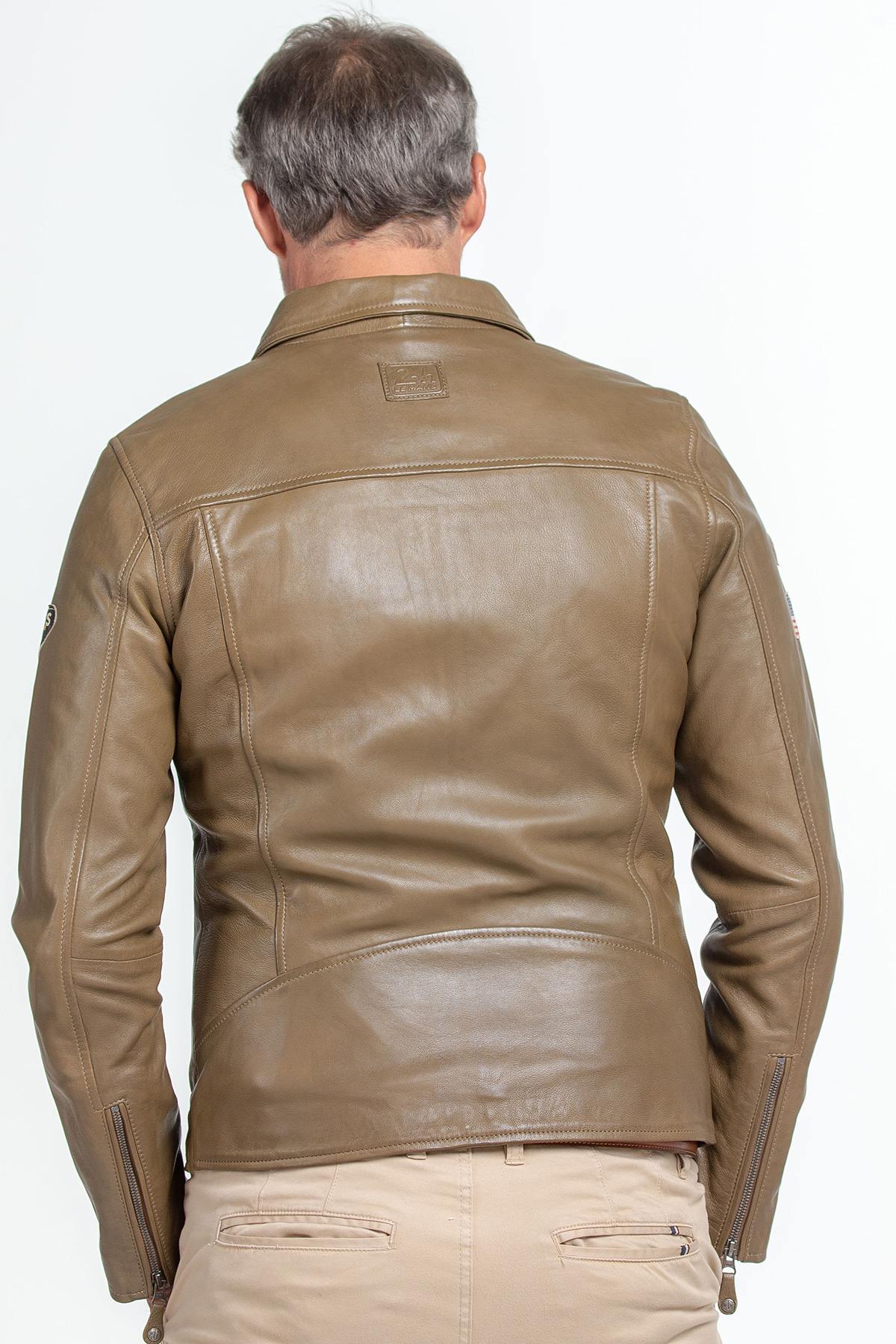 Khaki Steve McQueen Edition Leather Jacket - Image n°5