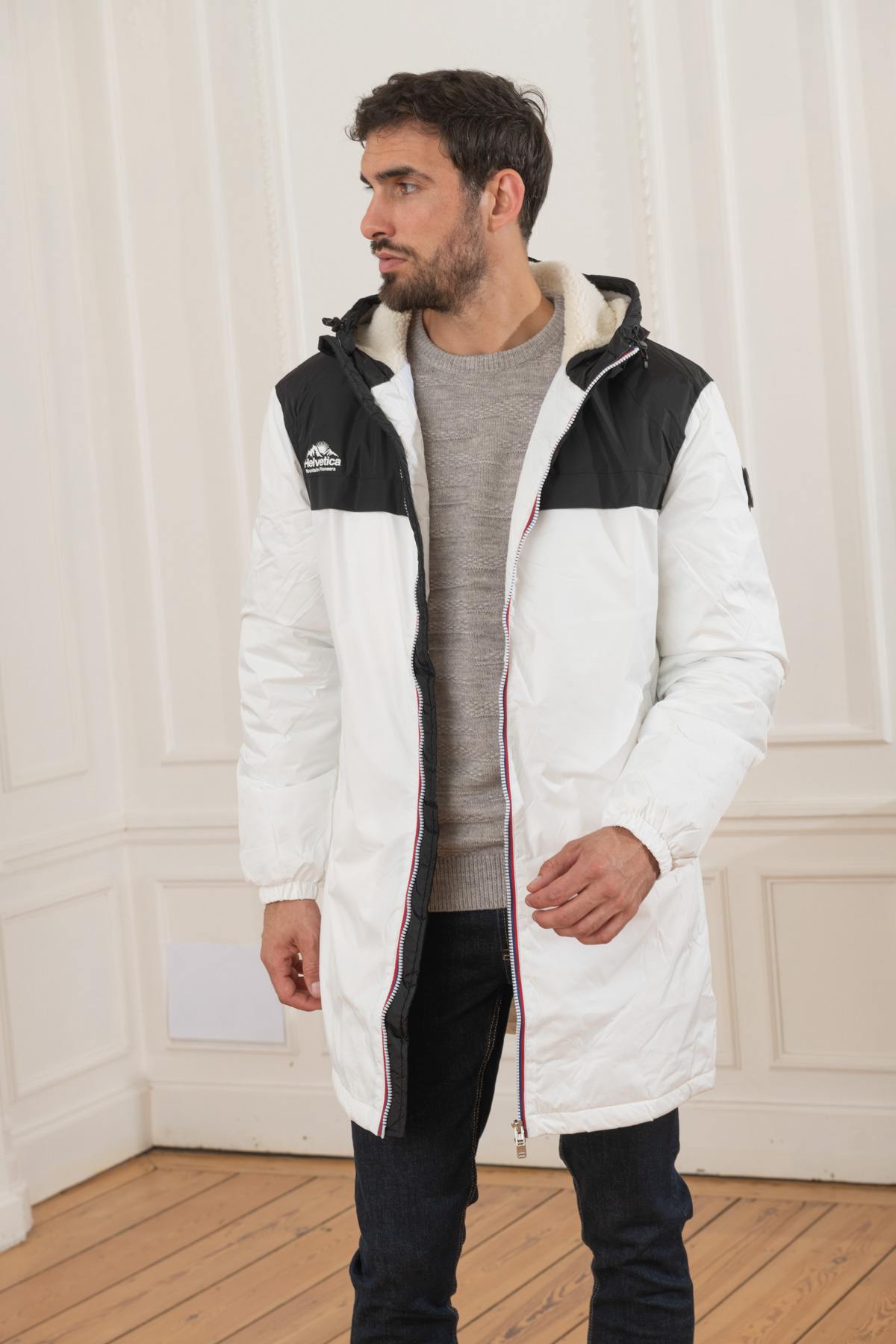 White and black technical parka - Image n°5