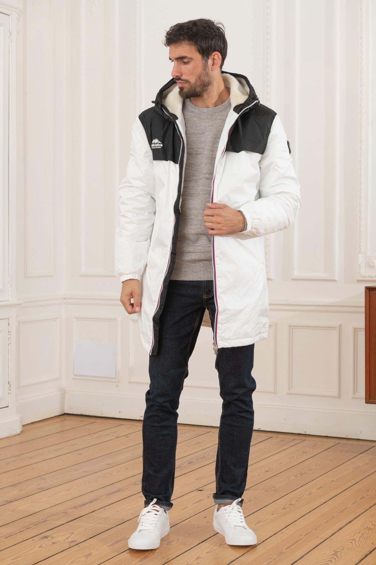 White and black technical parka - Image n°2