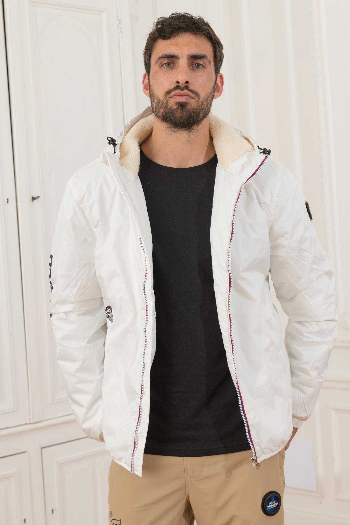 Warm white fleece jacket - Image n°4