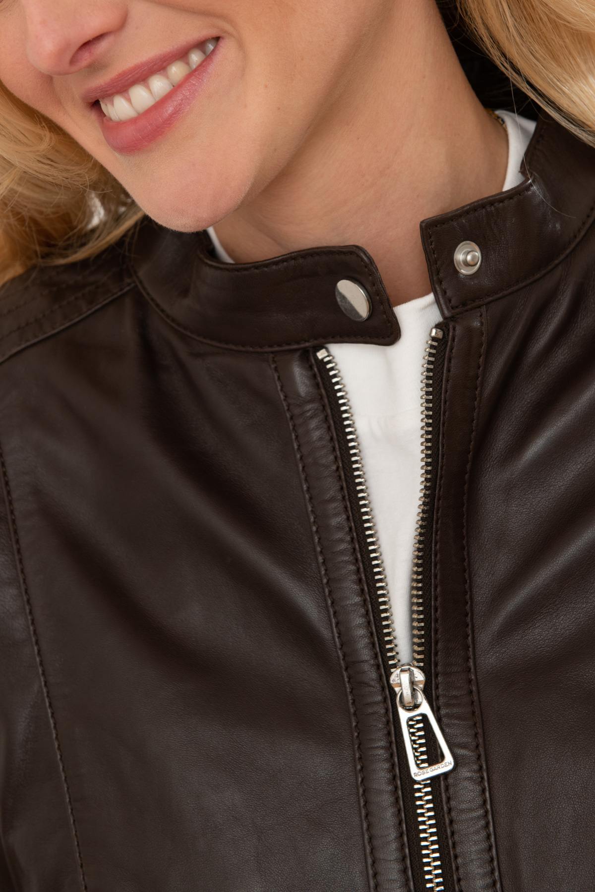 Large size genuine leather jacket - Image n°6