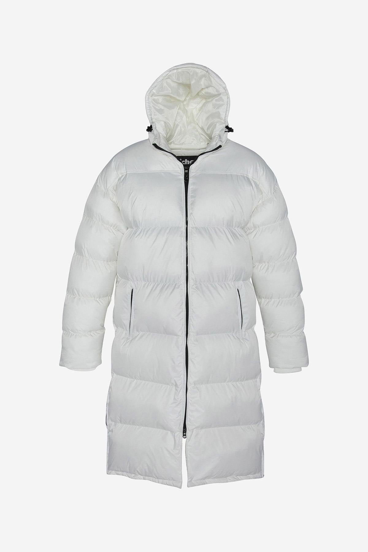 Extra long white down jacket - Image n°5