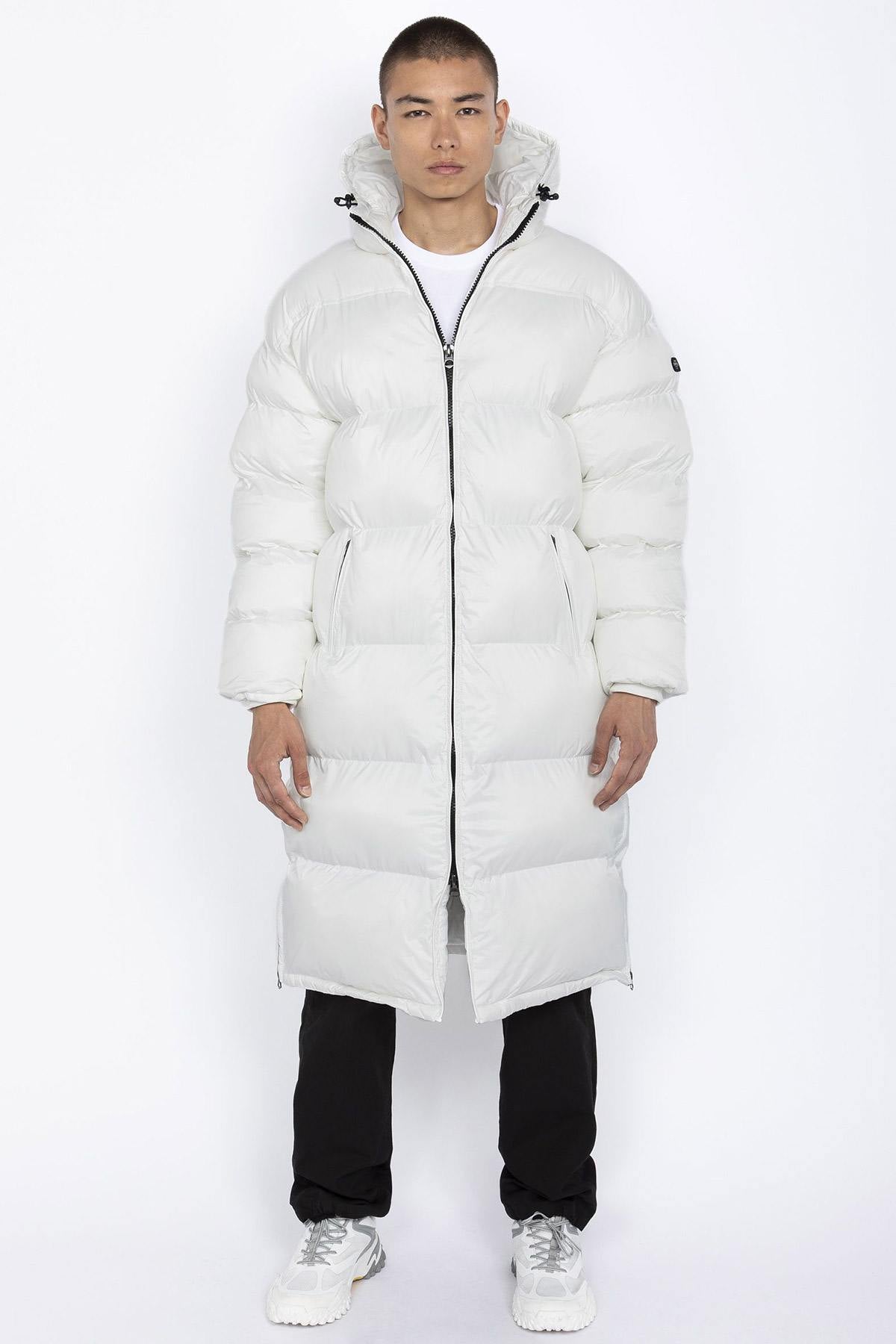 Extra long white down jacket - Image n°3