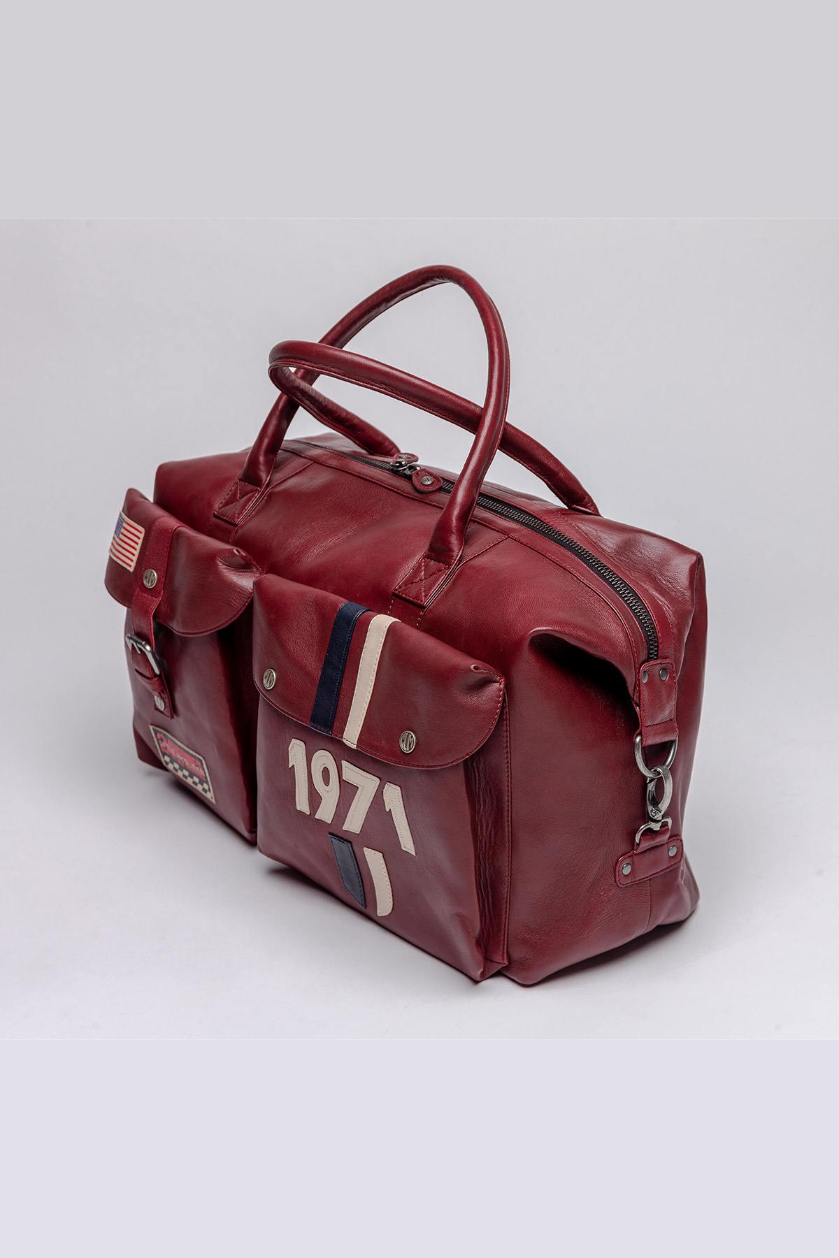 McQueen signature red leather 48h bag - Image n°4