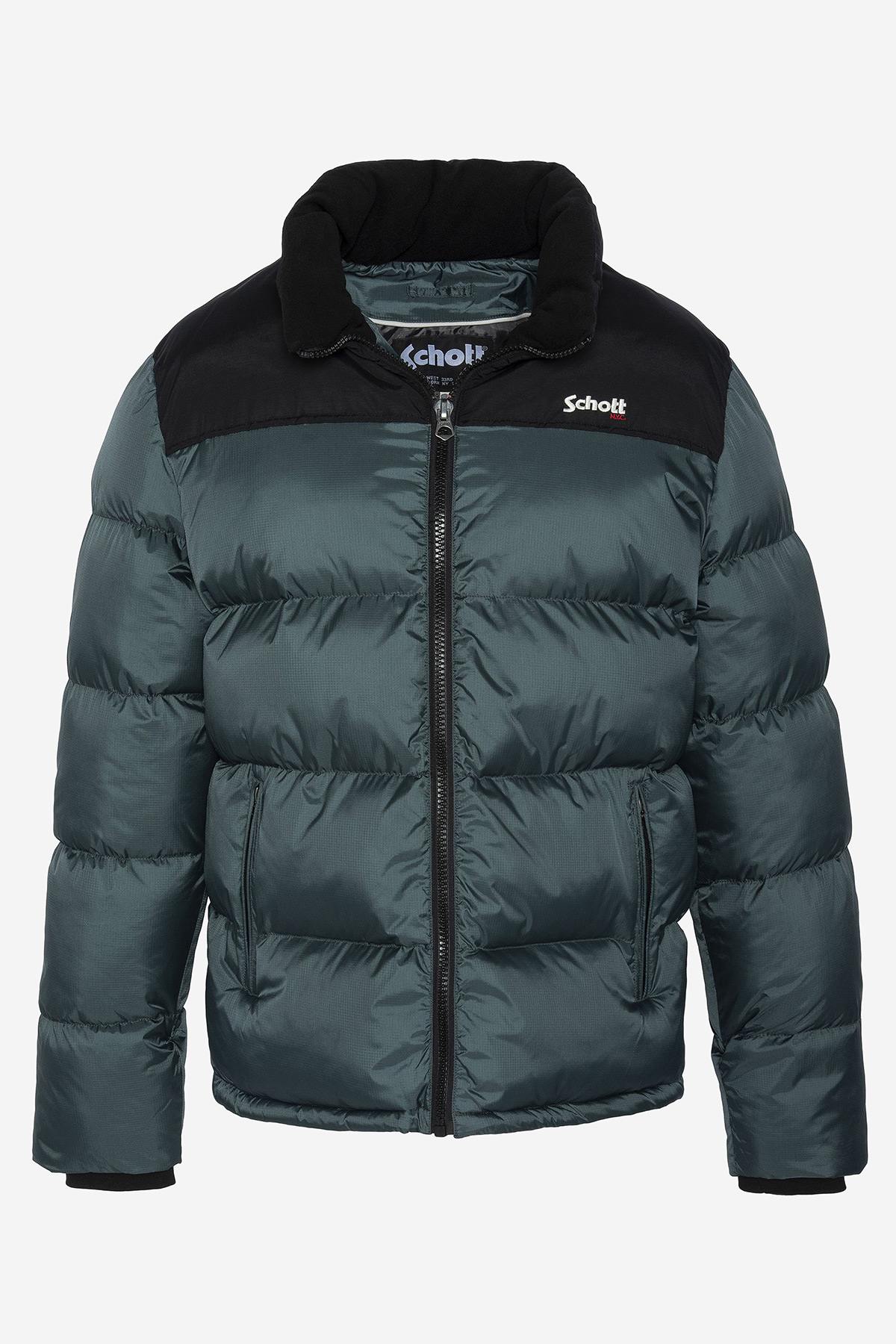  Forest green quilted down jacket - Image n°1