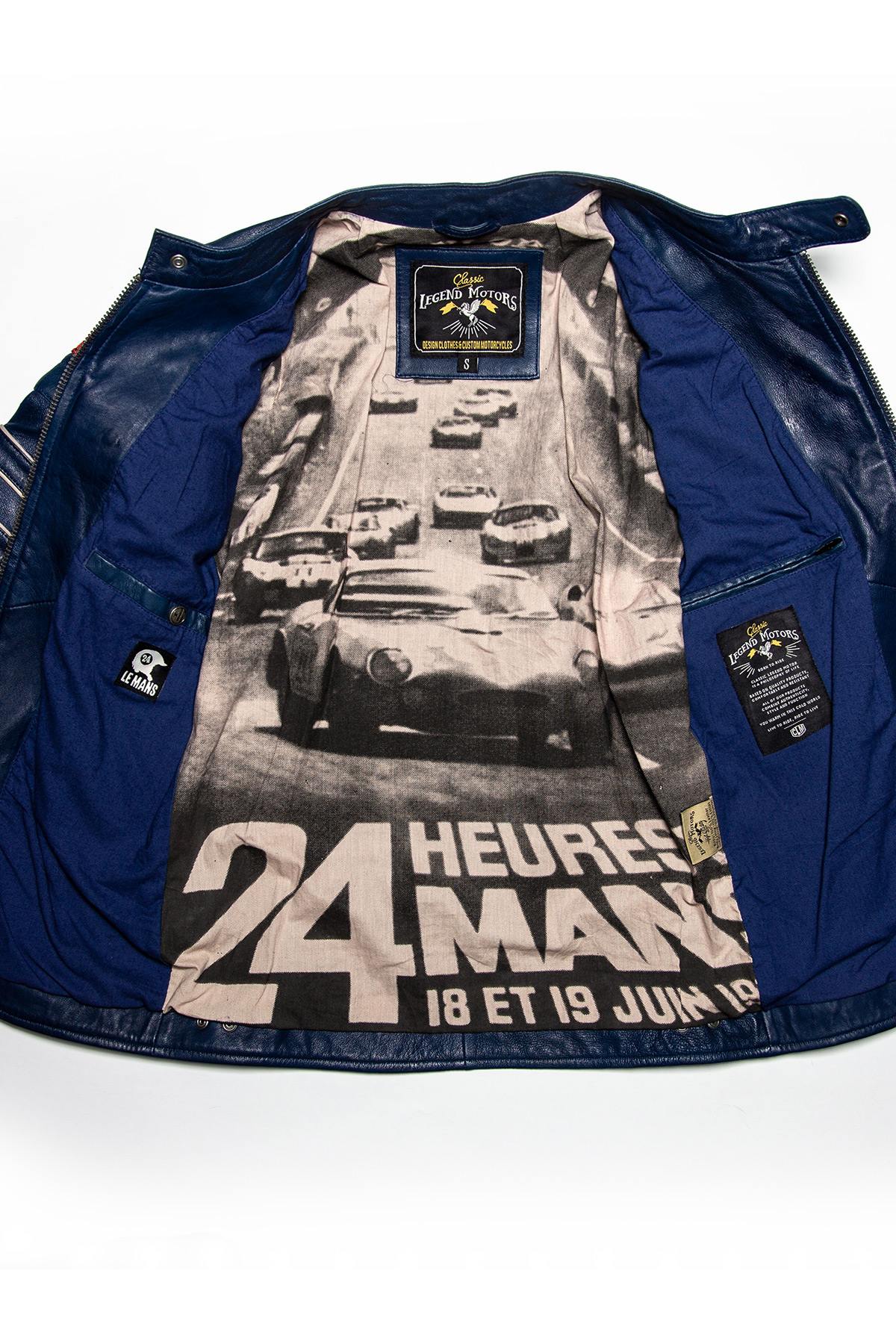 24h du mans jacket in blue sheepskin - Image n°2