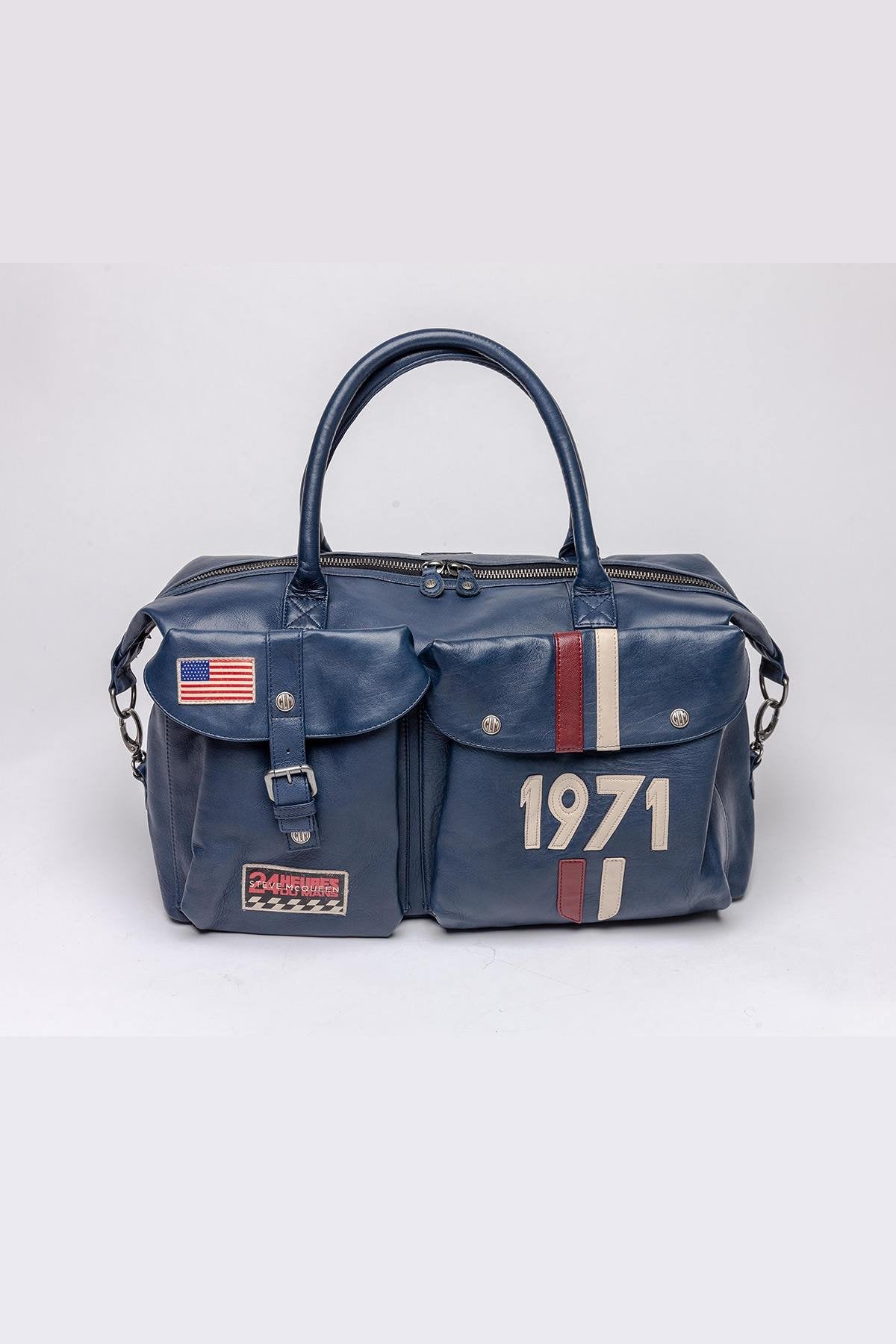 Blue genuine leather bag by McQueen - Image n°6