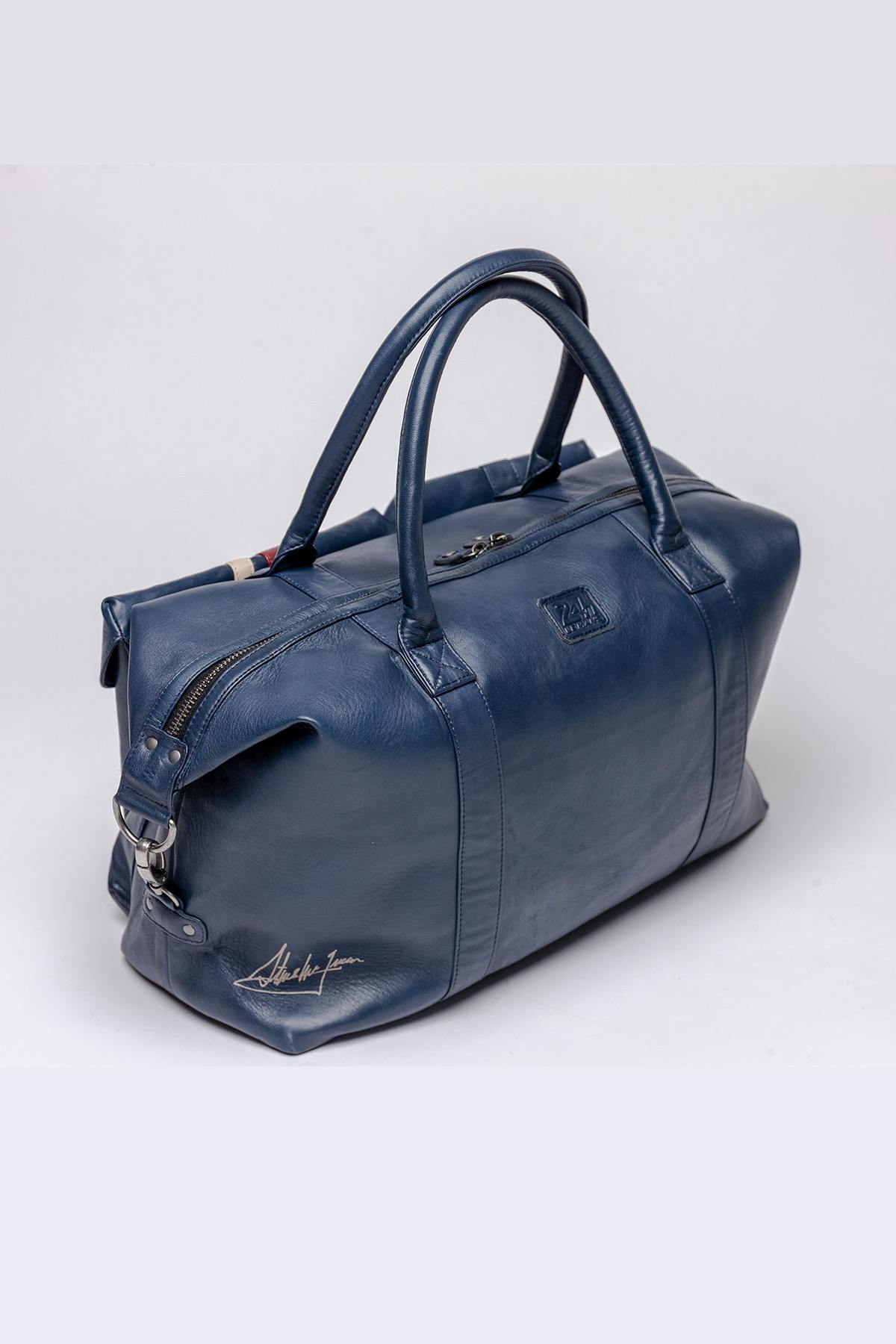 Blue genuine leather bag by McQueen - Image n°5