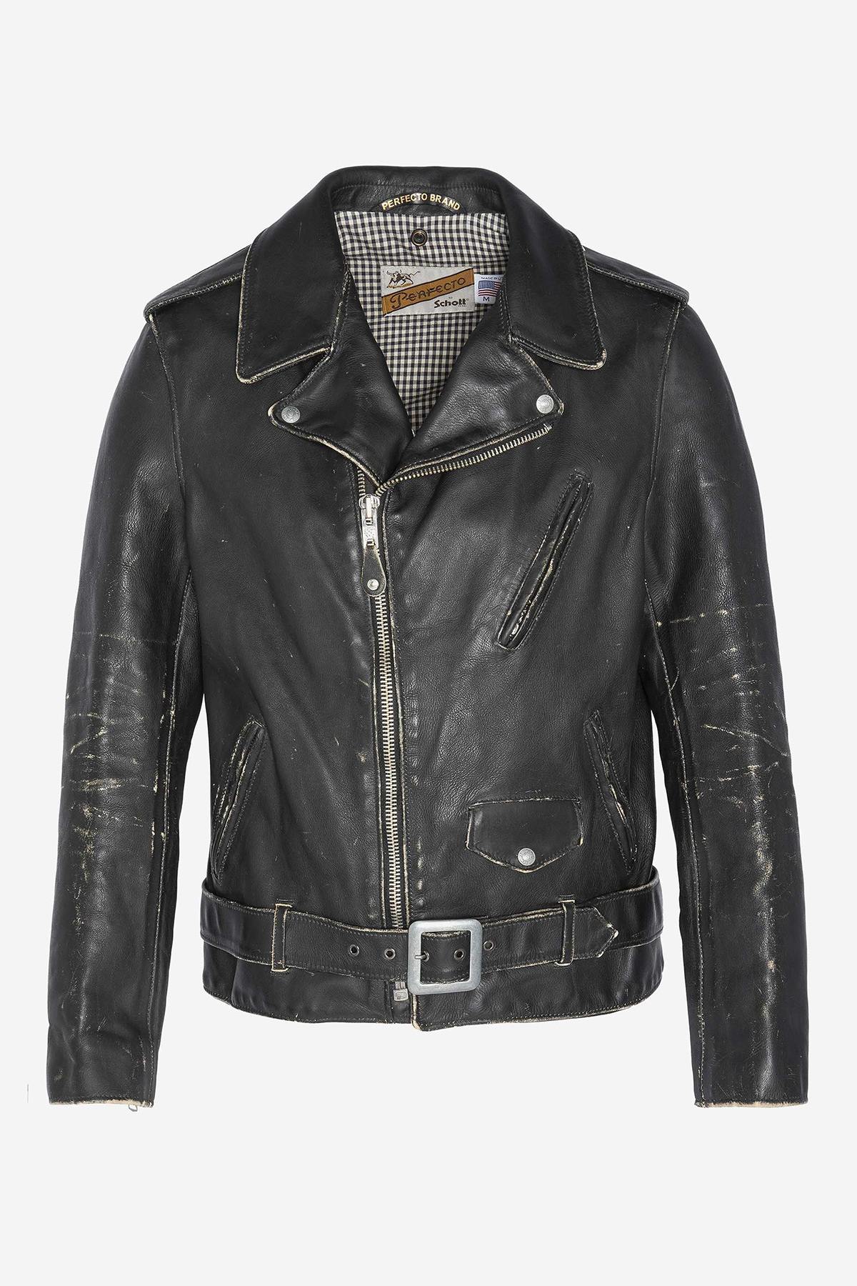 Fitted perfecto in aged cowhide leather - Image n°9