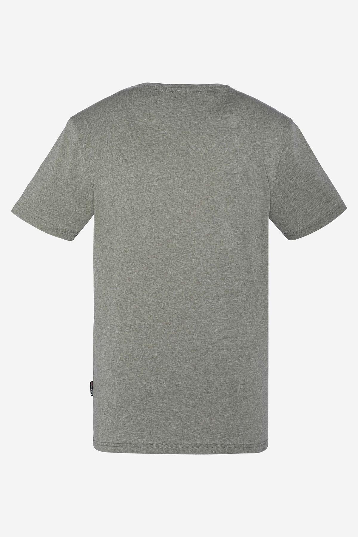 Men's heather khaki T-shirt - Image n°3