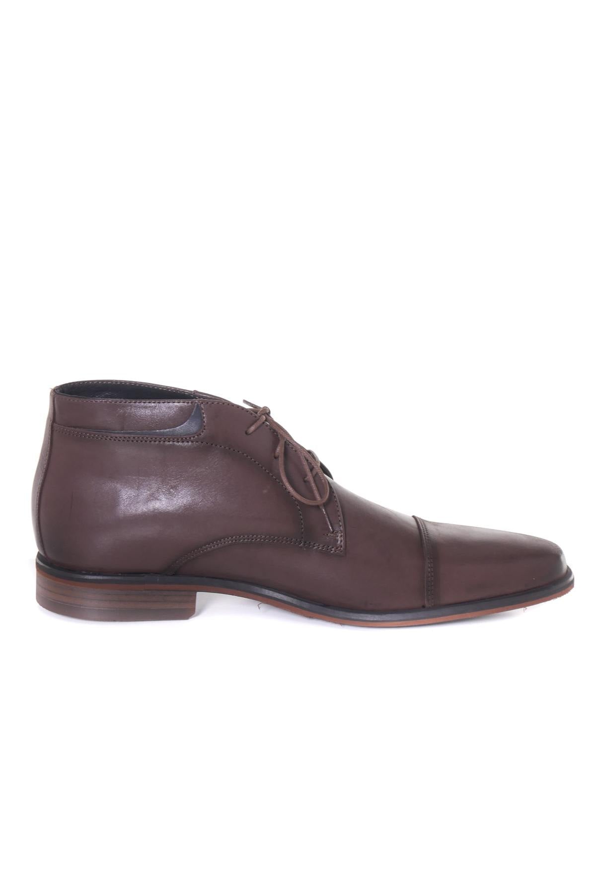 Men's dark brown leather ankle boots - Image n°9