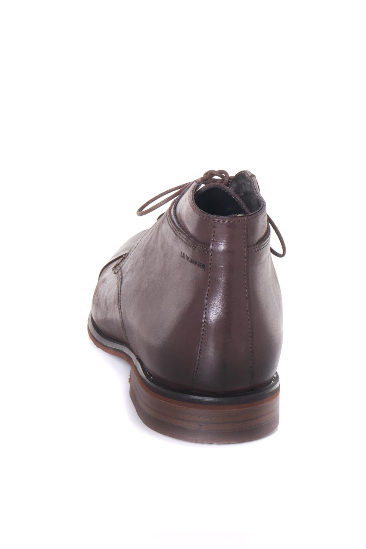 Men's dark brown leather ankle boots - Image n°13