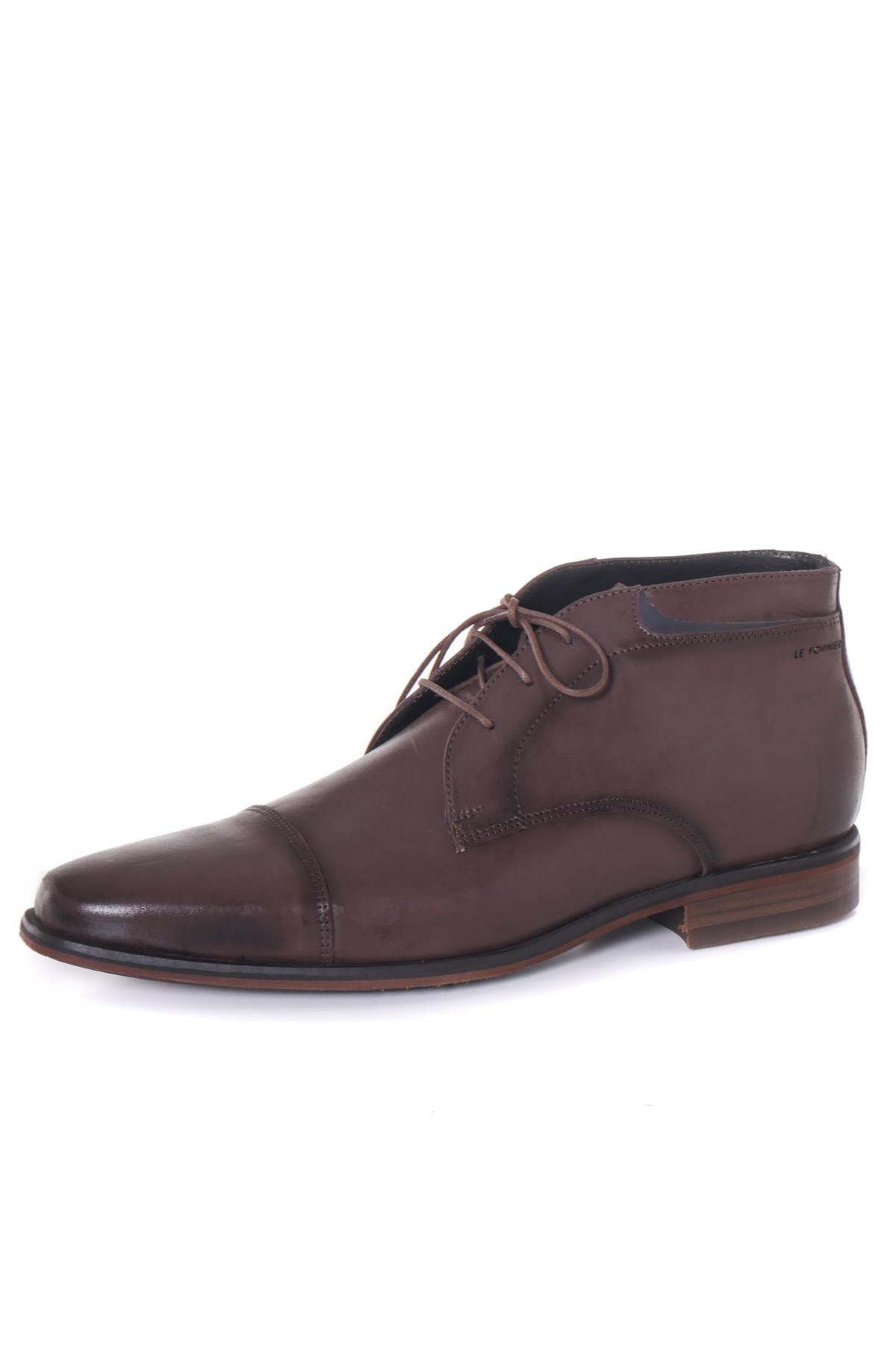 Men's dark brown leather ankle boots - Image n°14