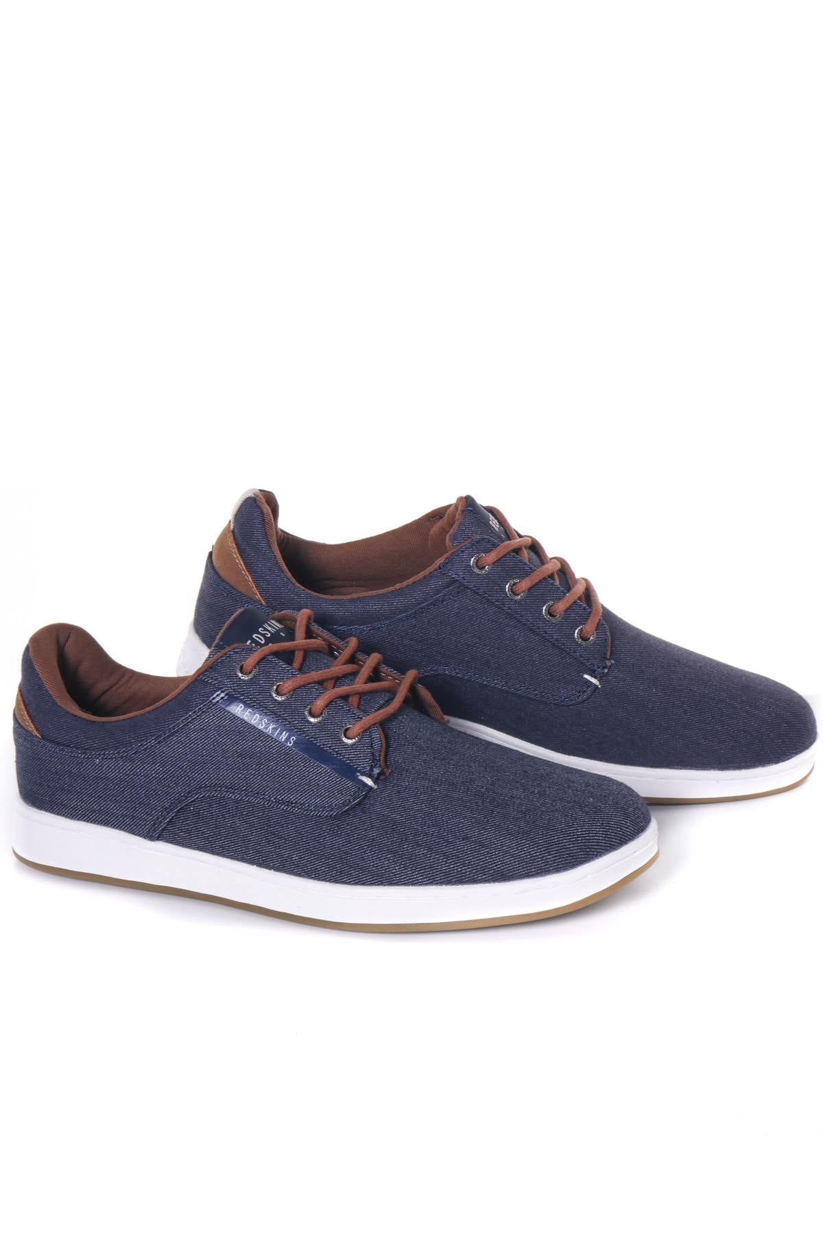 Denim blue canvas sneakers - Image n°8