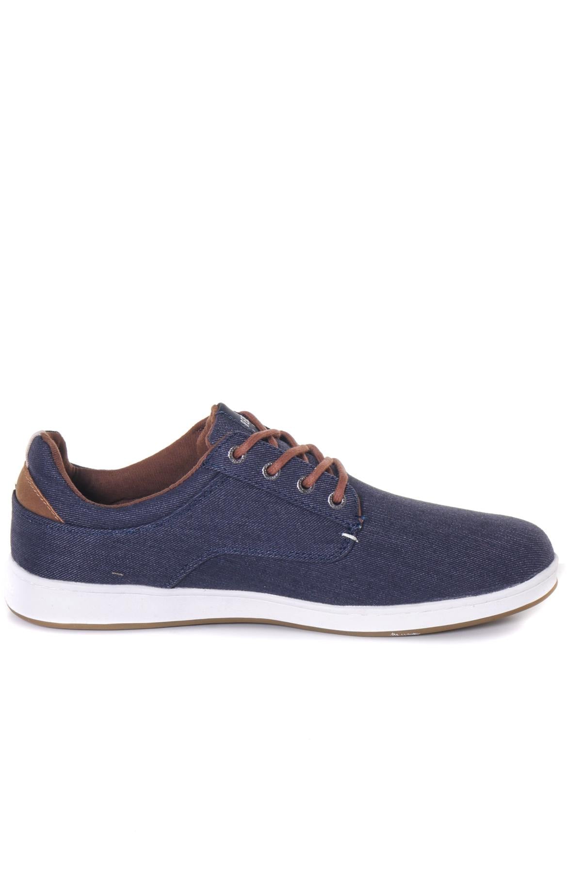 Denim blue canvas sneakers - Image n°9