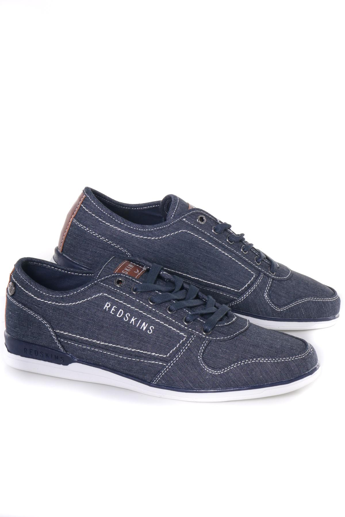 Men's denim blue canvas sneakers - Image n°8