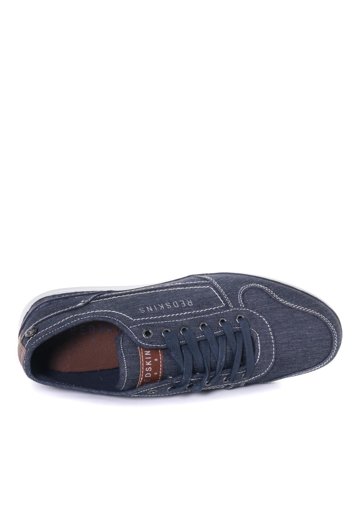 Men's denim blue canvas sneakers - Image n°10