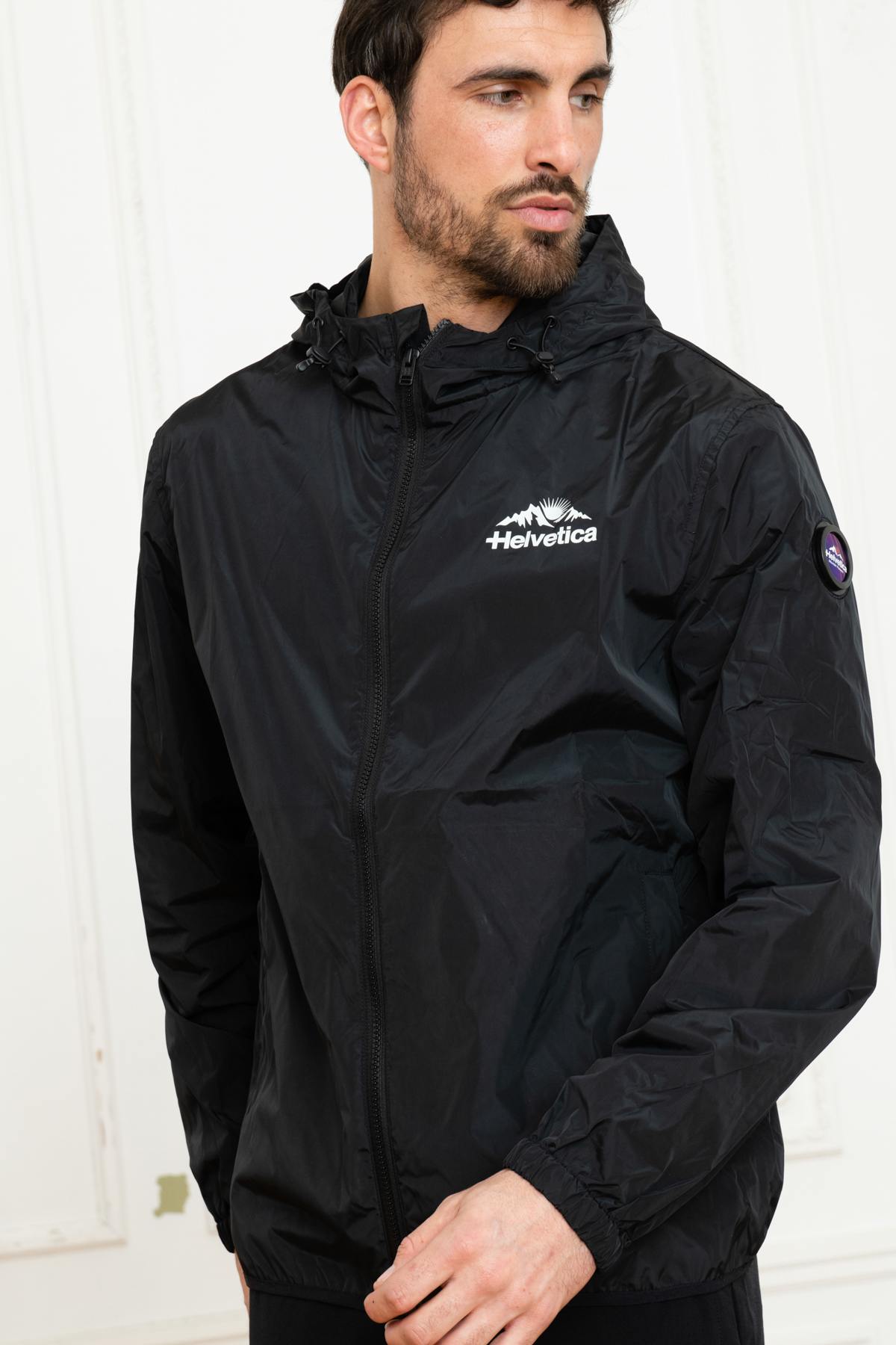 Black windbreaker jacket - Image n°1