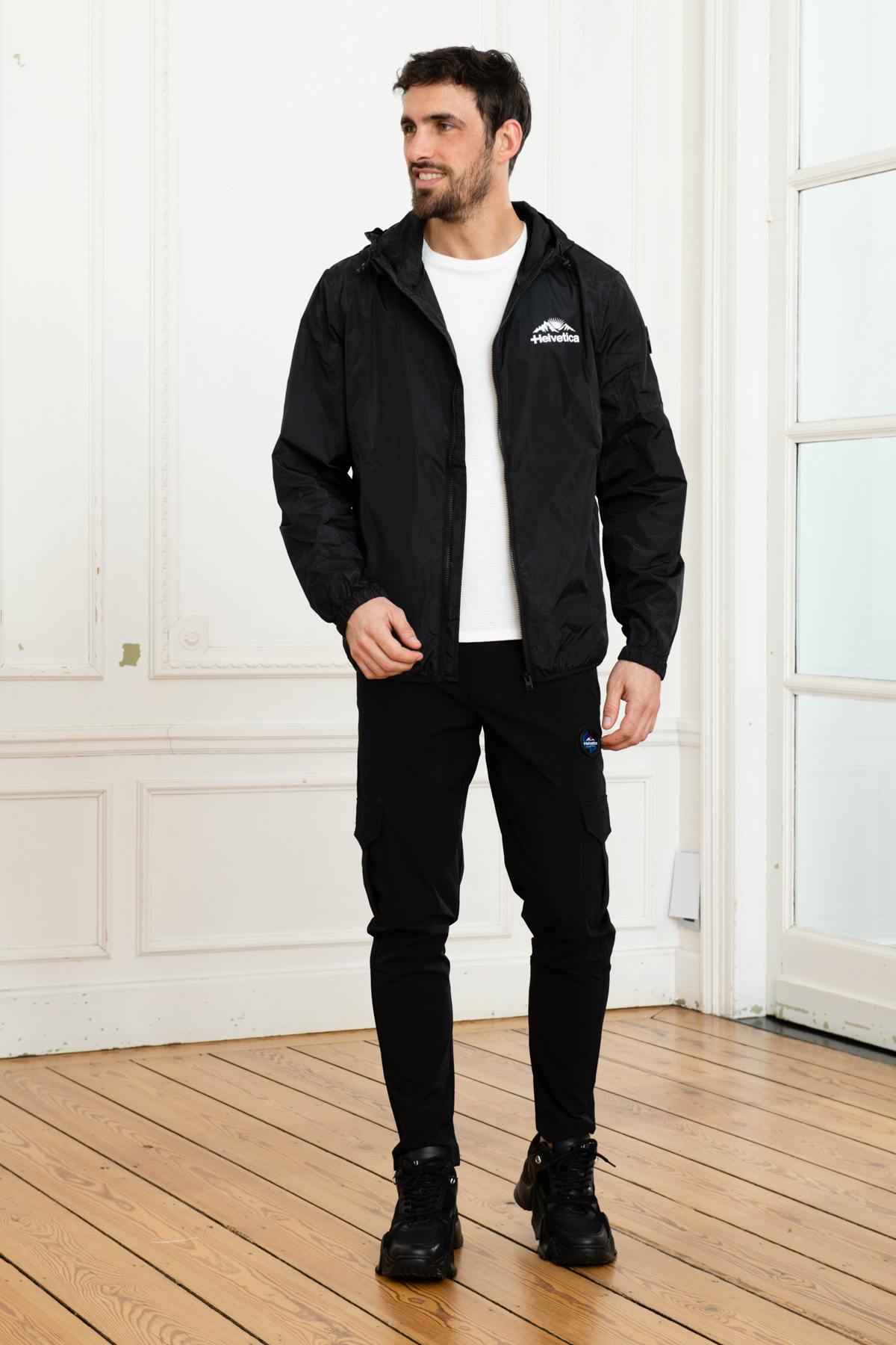 Black windbreaker jacket - Image n°3