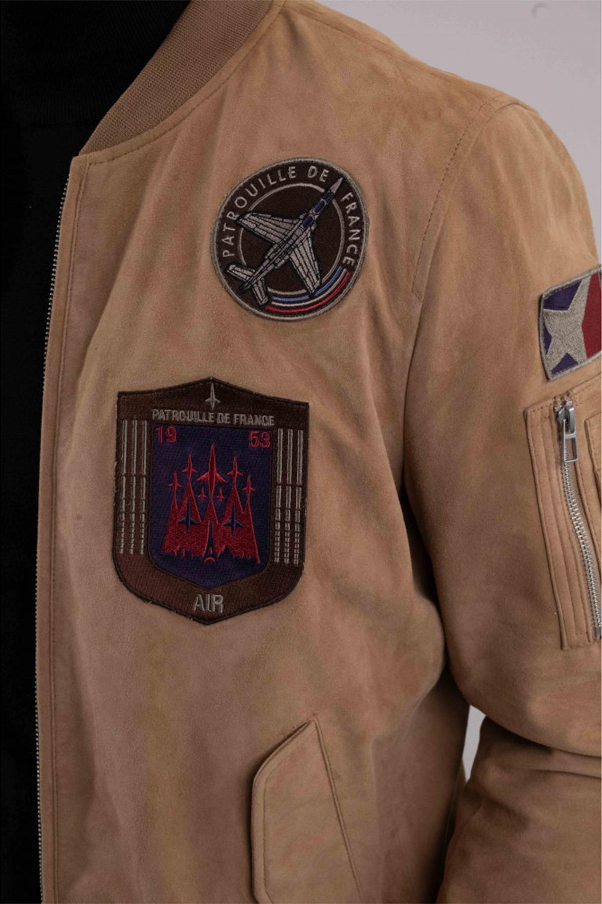 Patrouille de France bomber in suede leather - Image n°2