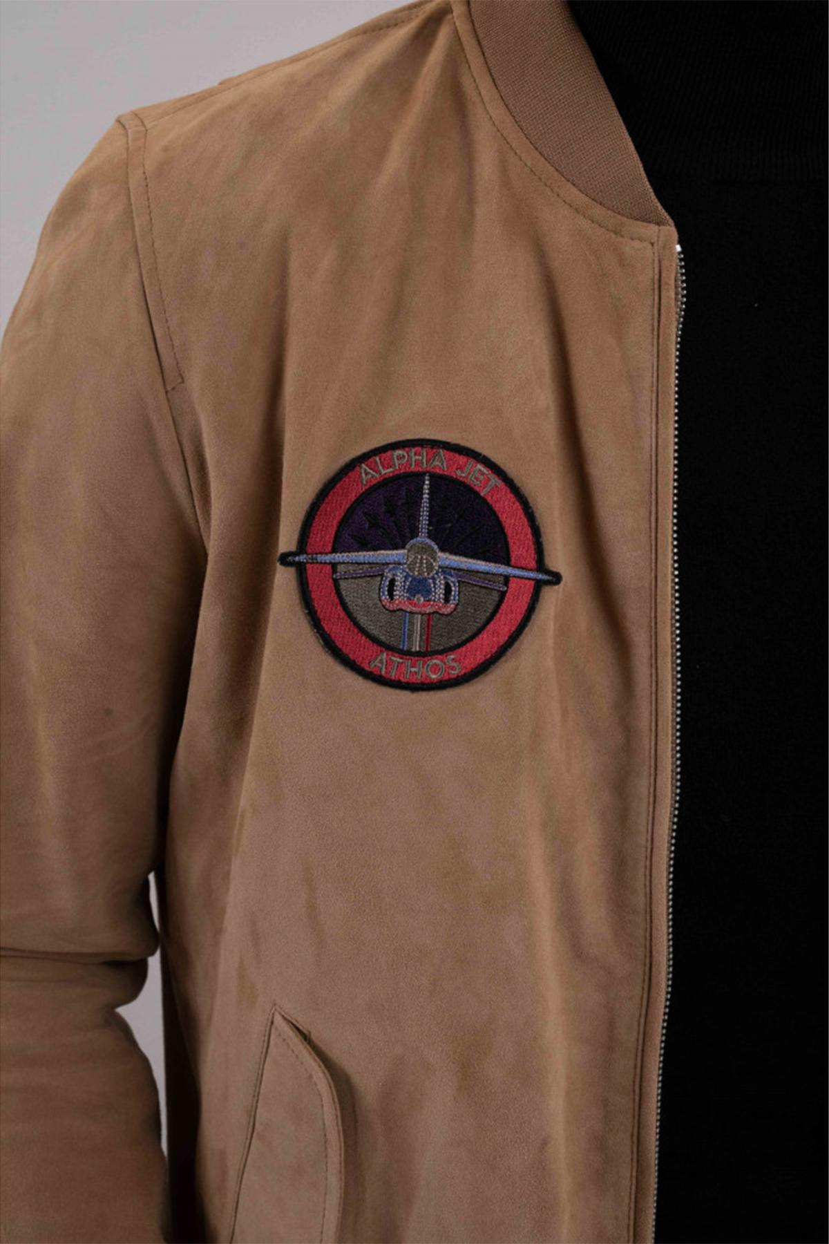 Patrouille de France bomber in suede leather - Image n°3