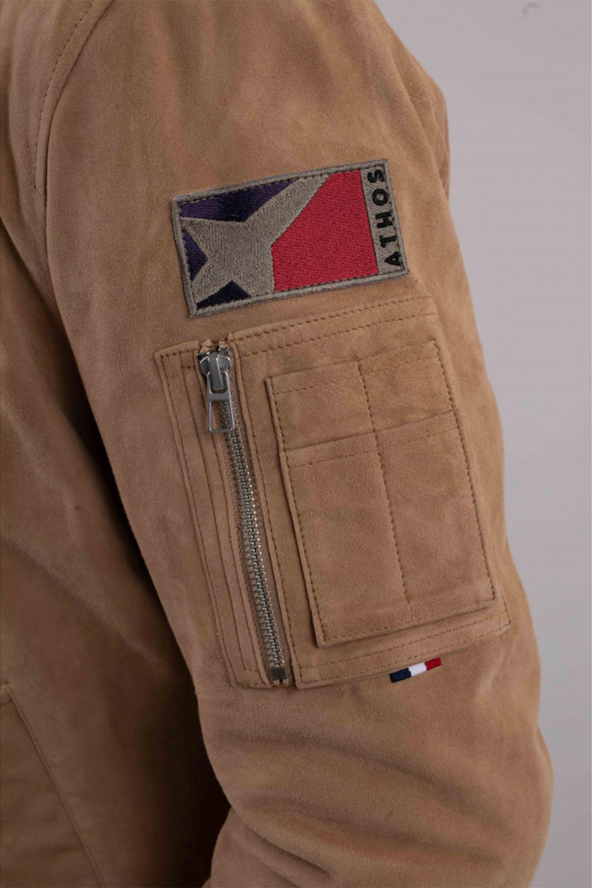 Patrouille de France bomber in suede leather - Image n°4