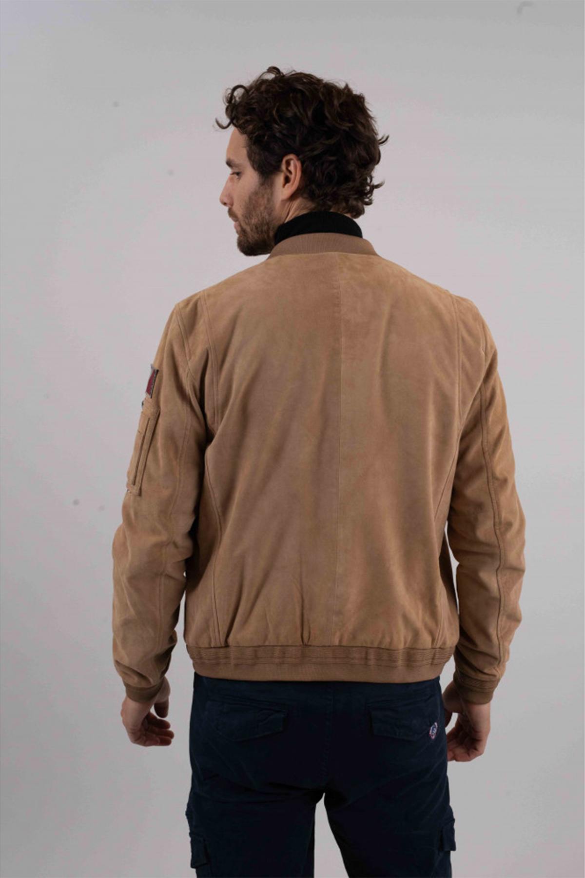 Patrouille de France bomber in suede leather - Image n°7