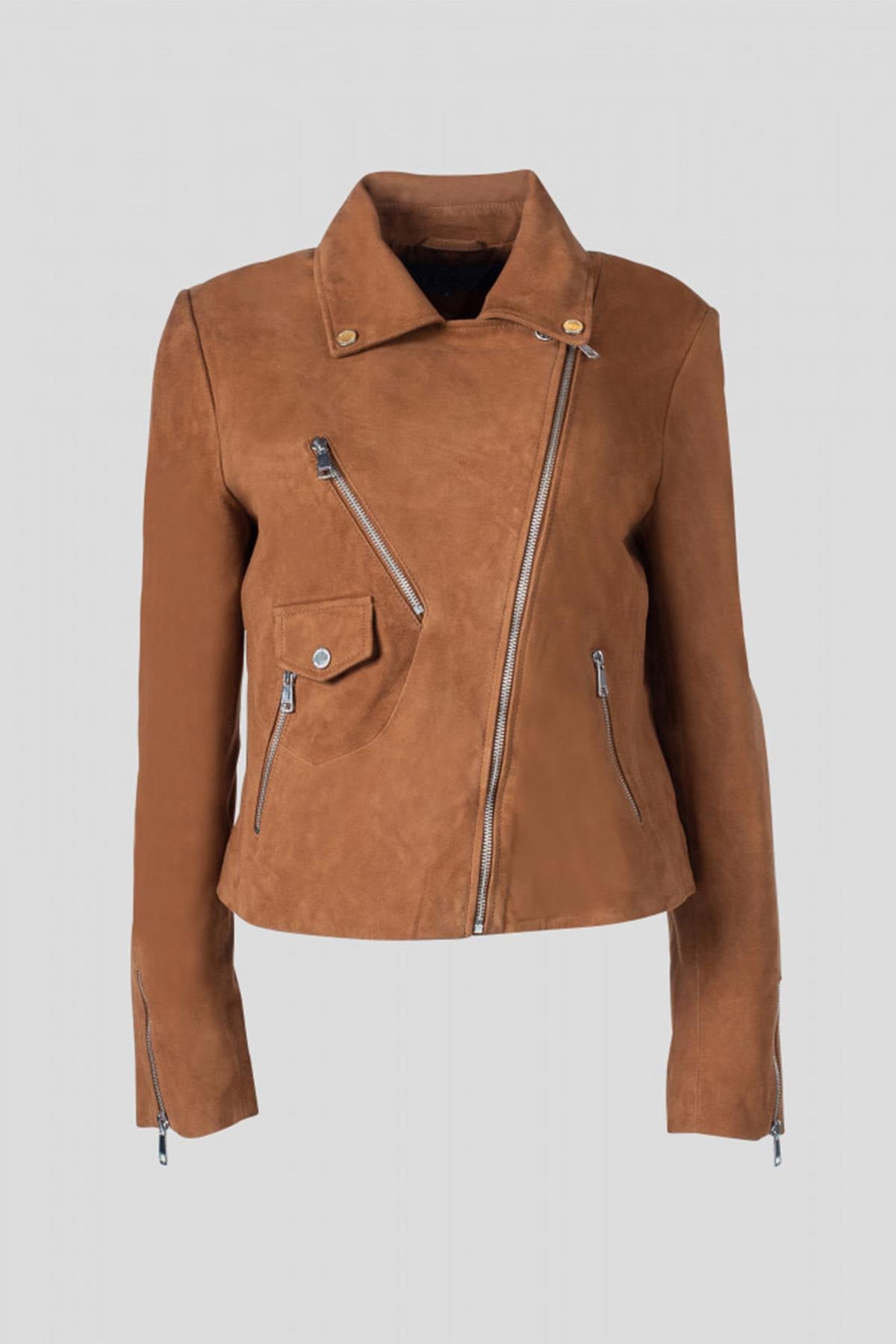 Perfecto cut suede leather jacket - Image n°8