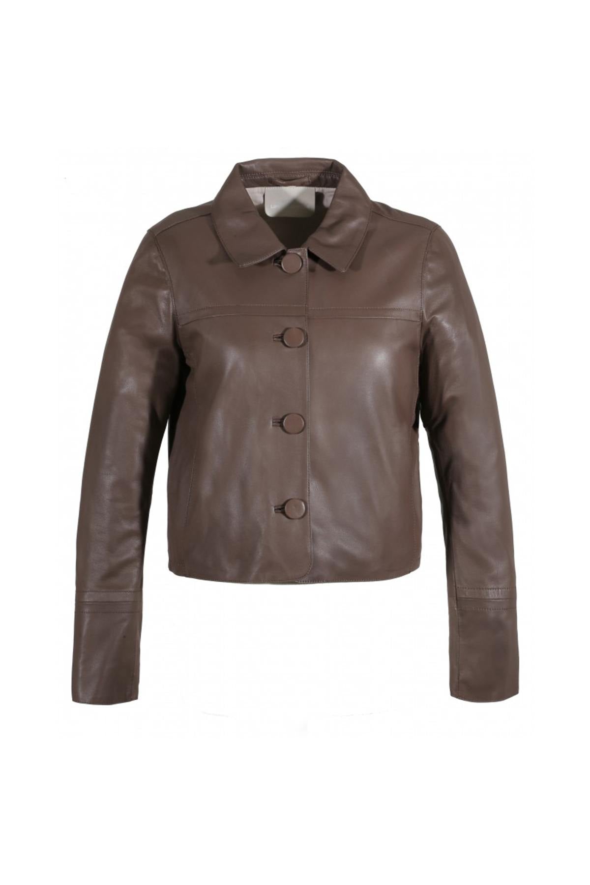 Short retro 50's style leather jacket - Image n°6