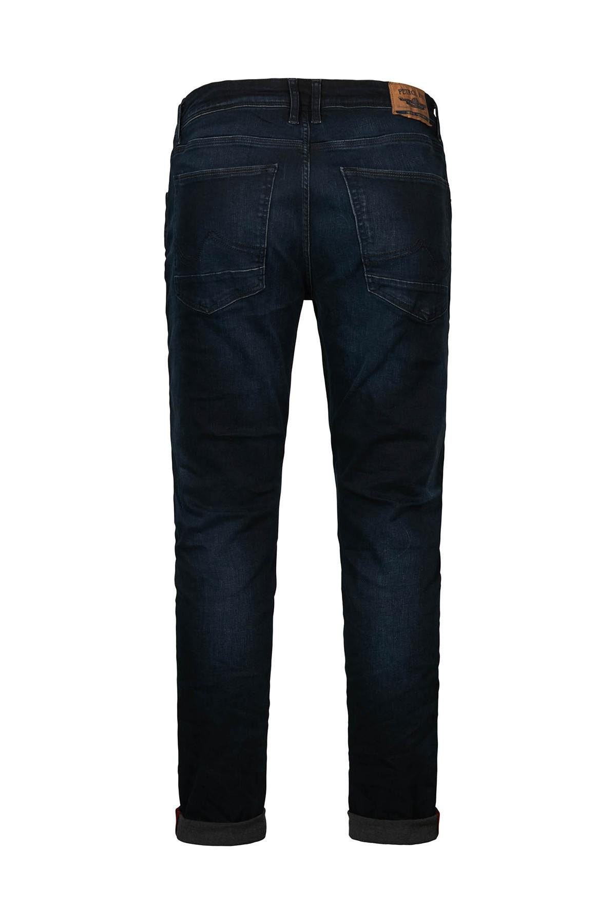 Men's regular-fit dark blue tapered jeans - Image n°6