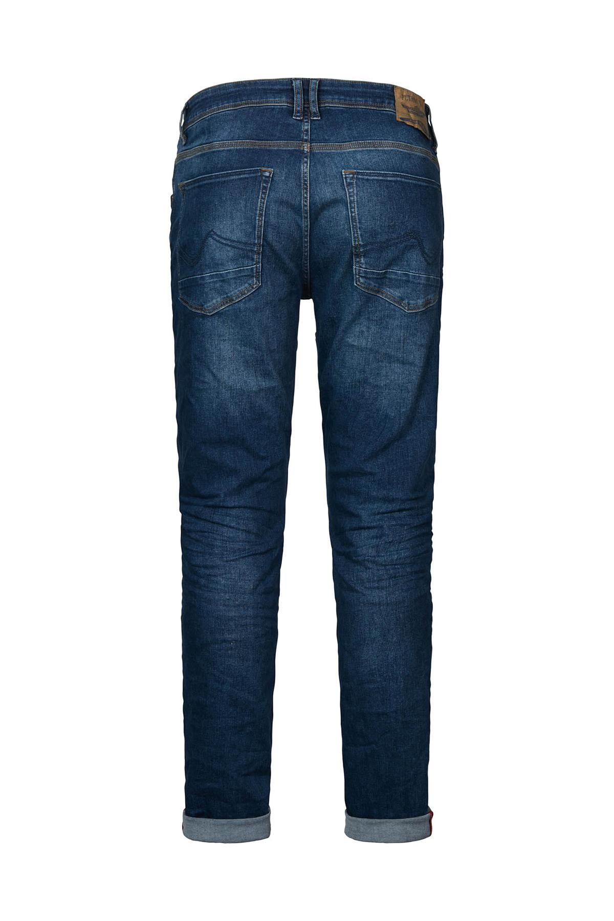 Men's 6-pocket washed blue jeans - Image n°7