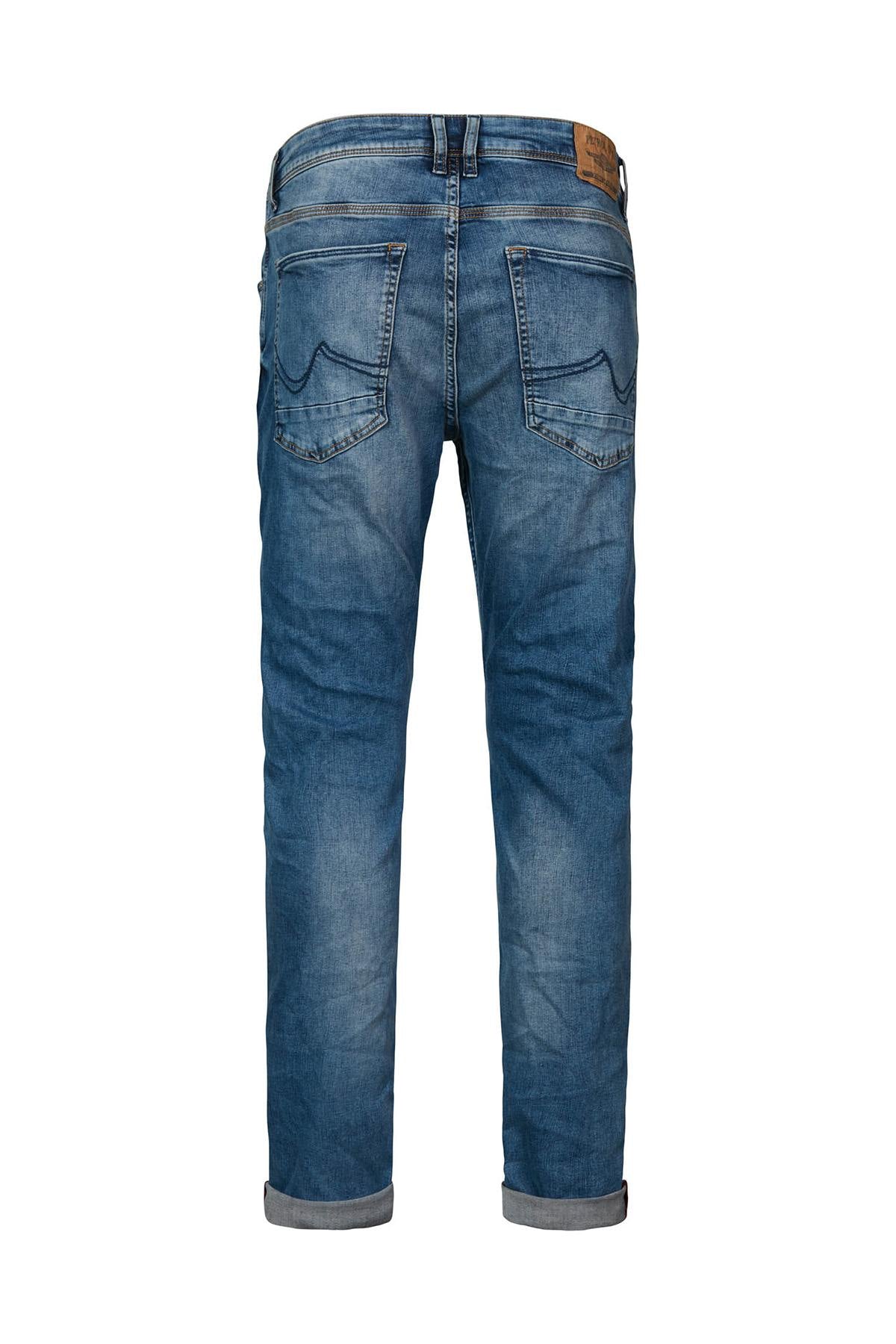 Washed light blue straight jeans - Image n°10