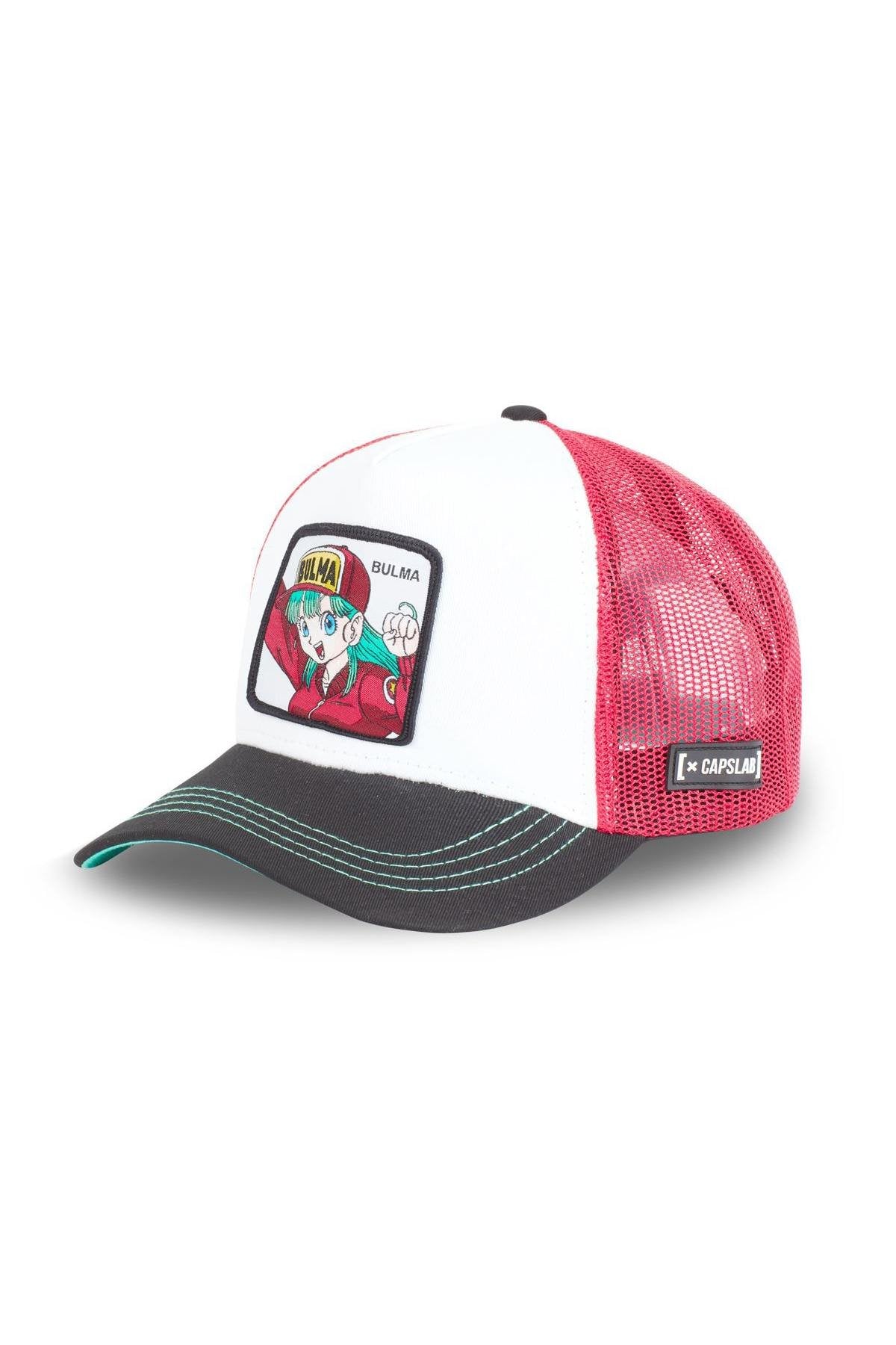 White and red Bulma Dragon Ball cap - Image n°1