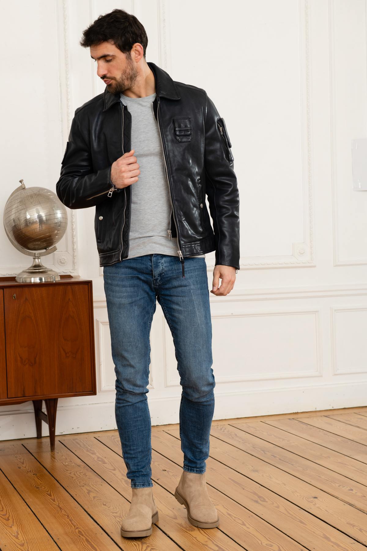 Navy blue pilot jacket from the Patrouille de France - Image n°3