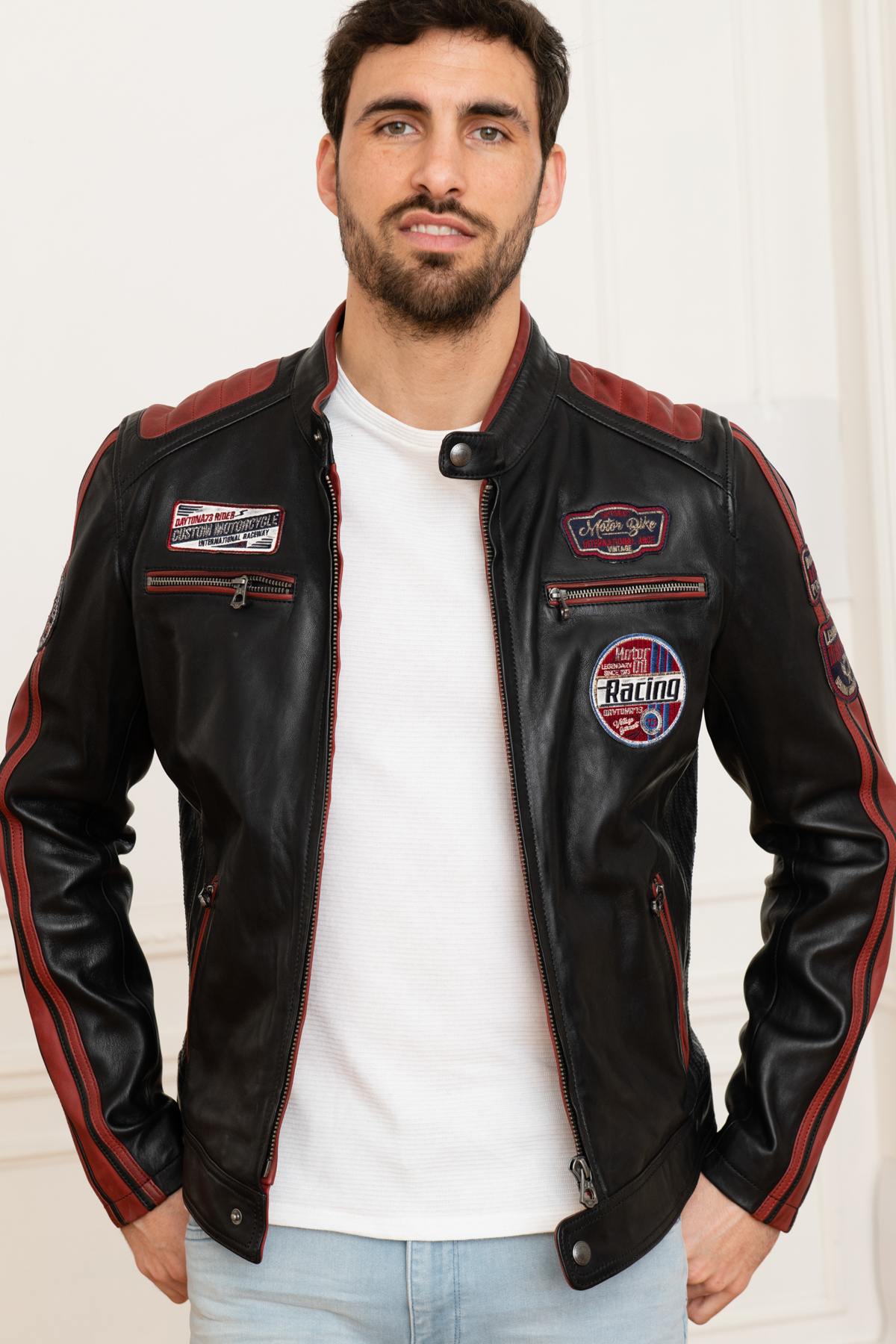 Black and red racing jacket - Image n°1