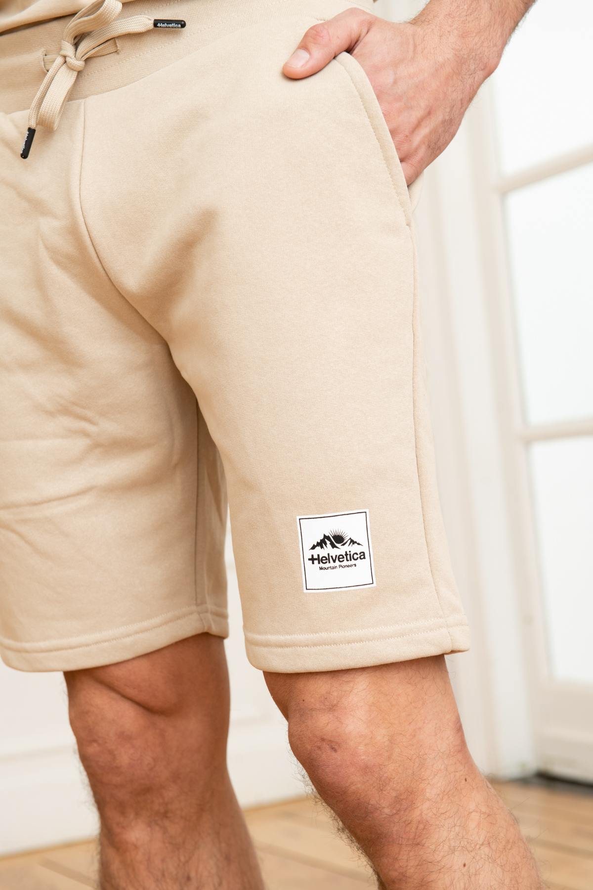 Beige cotton shorts - Image n°3