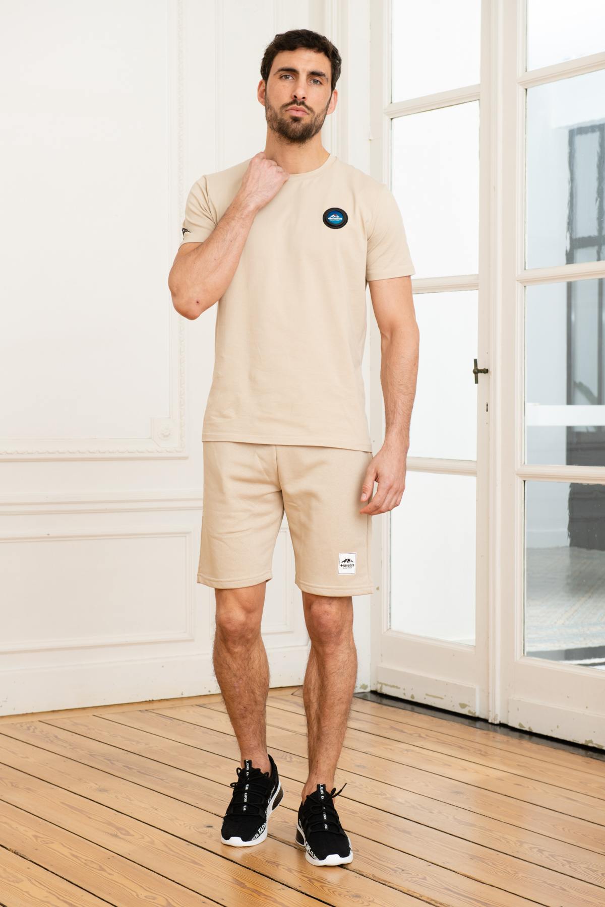 Beige cotton shorts - Image n°4