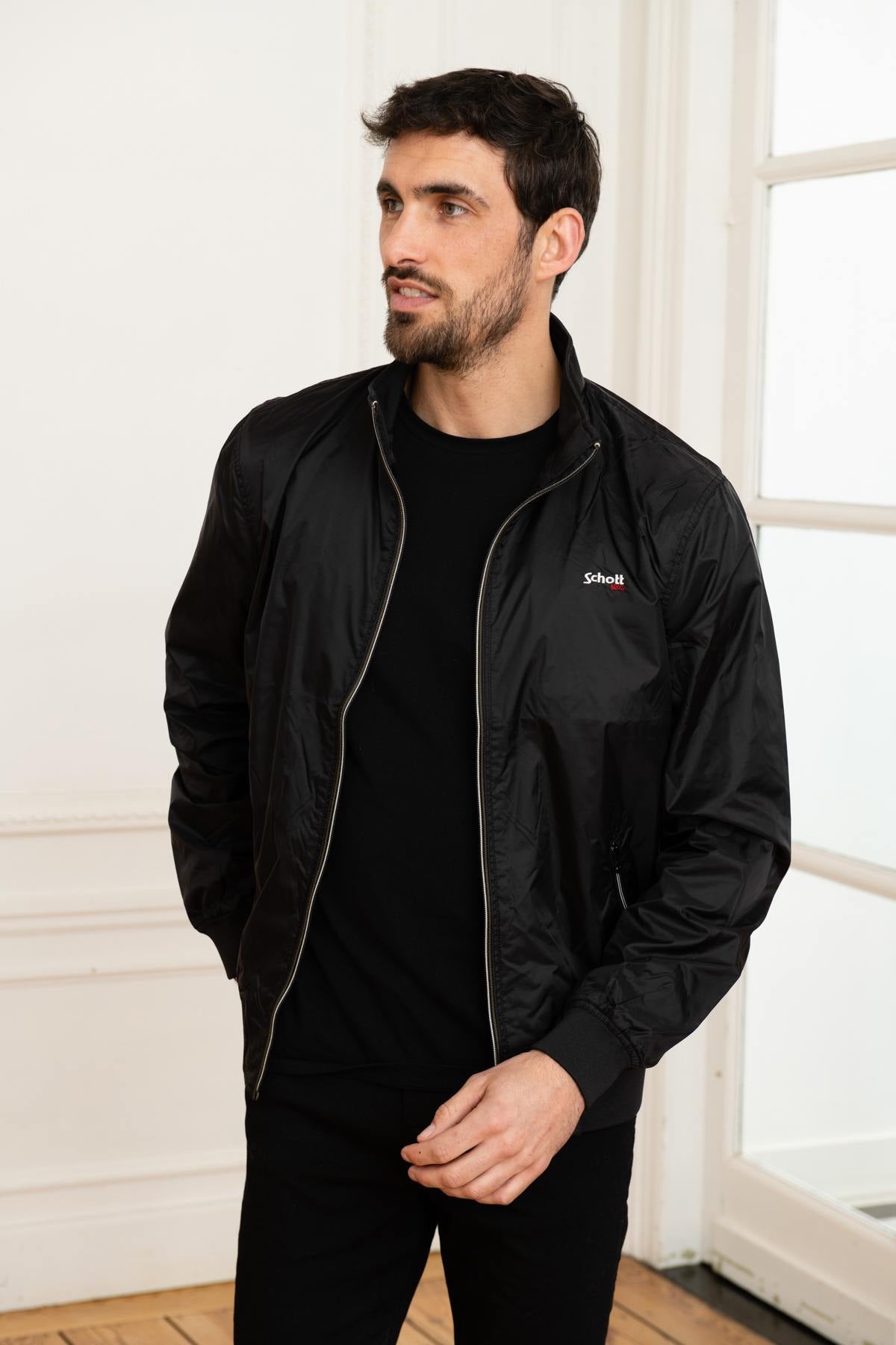 Men's black polyester jacket - Image n°6