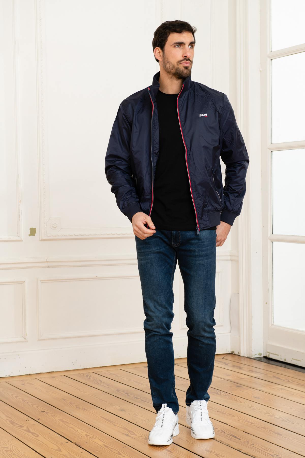 Navy windbreaker jacket - Image n°2