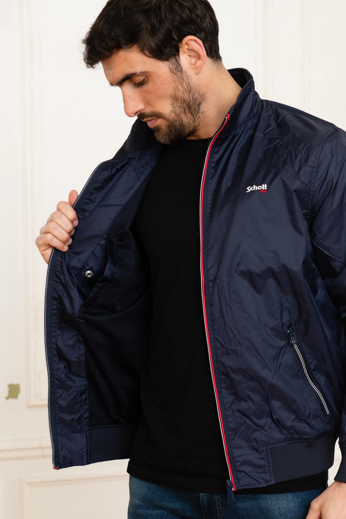 Navy windbreaker jacket - Image n°4