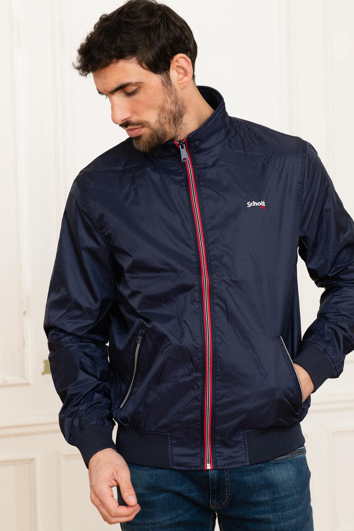 Navy windbreaker jacket - Image n°6