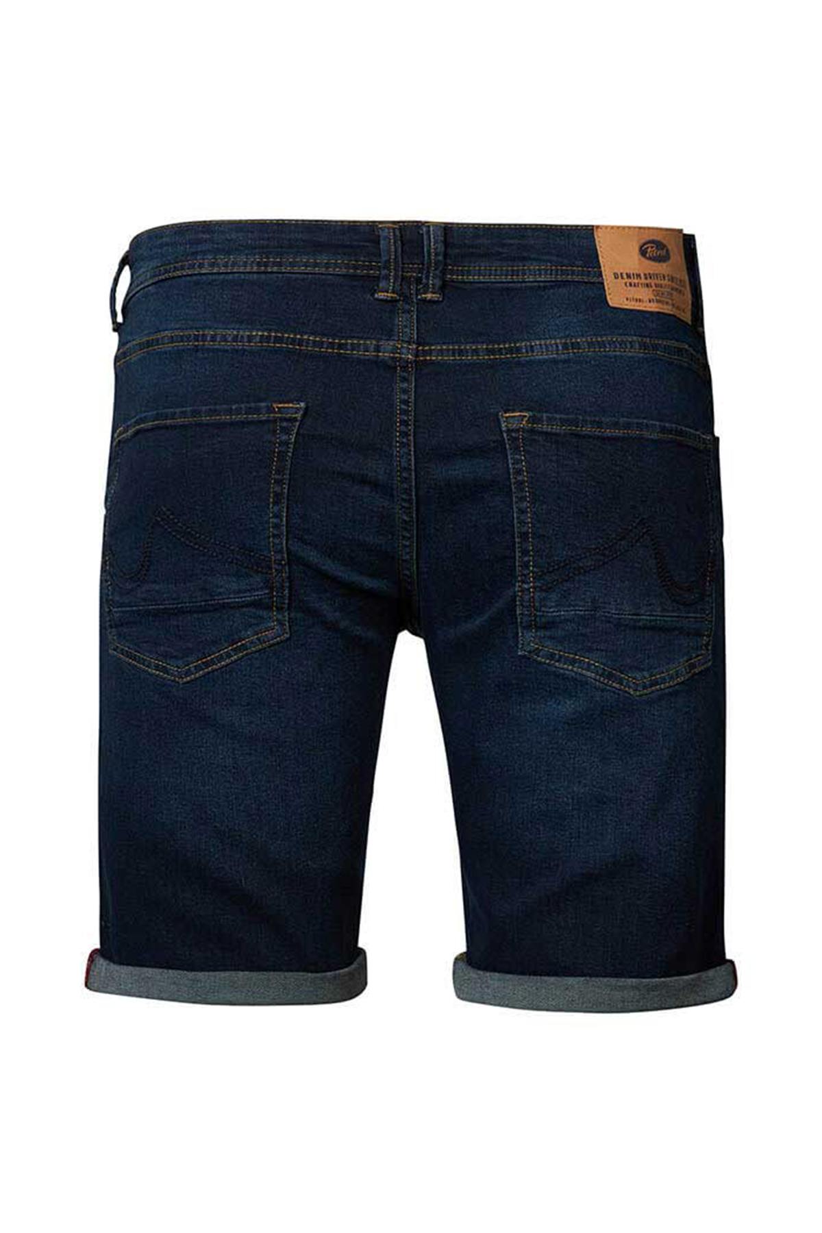 Dark blue denim shorts - Image n°4