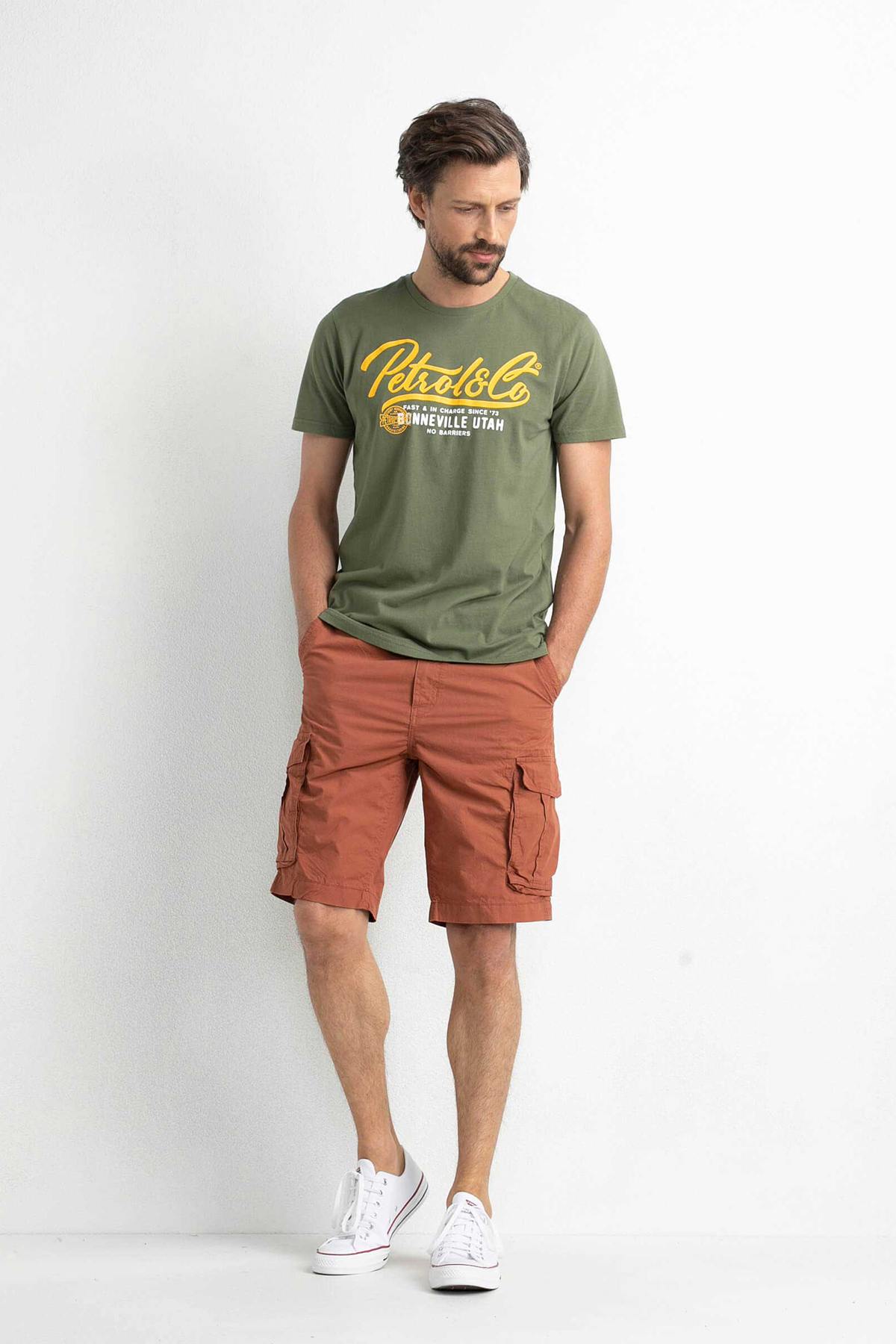 Men's cargo shorts with belt - Image n°5