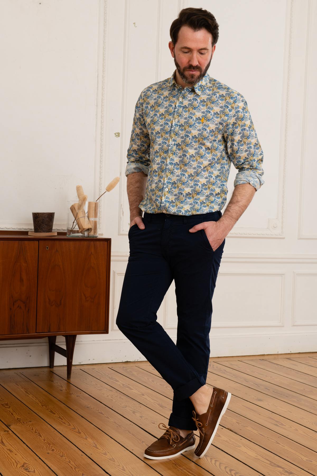 Men's floral patterned shirt - Image n°2