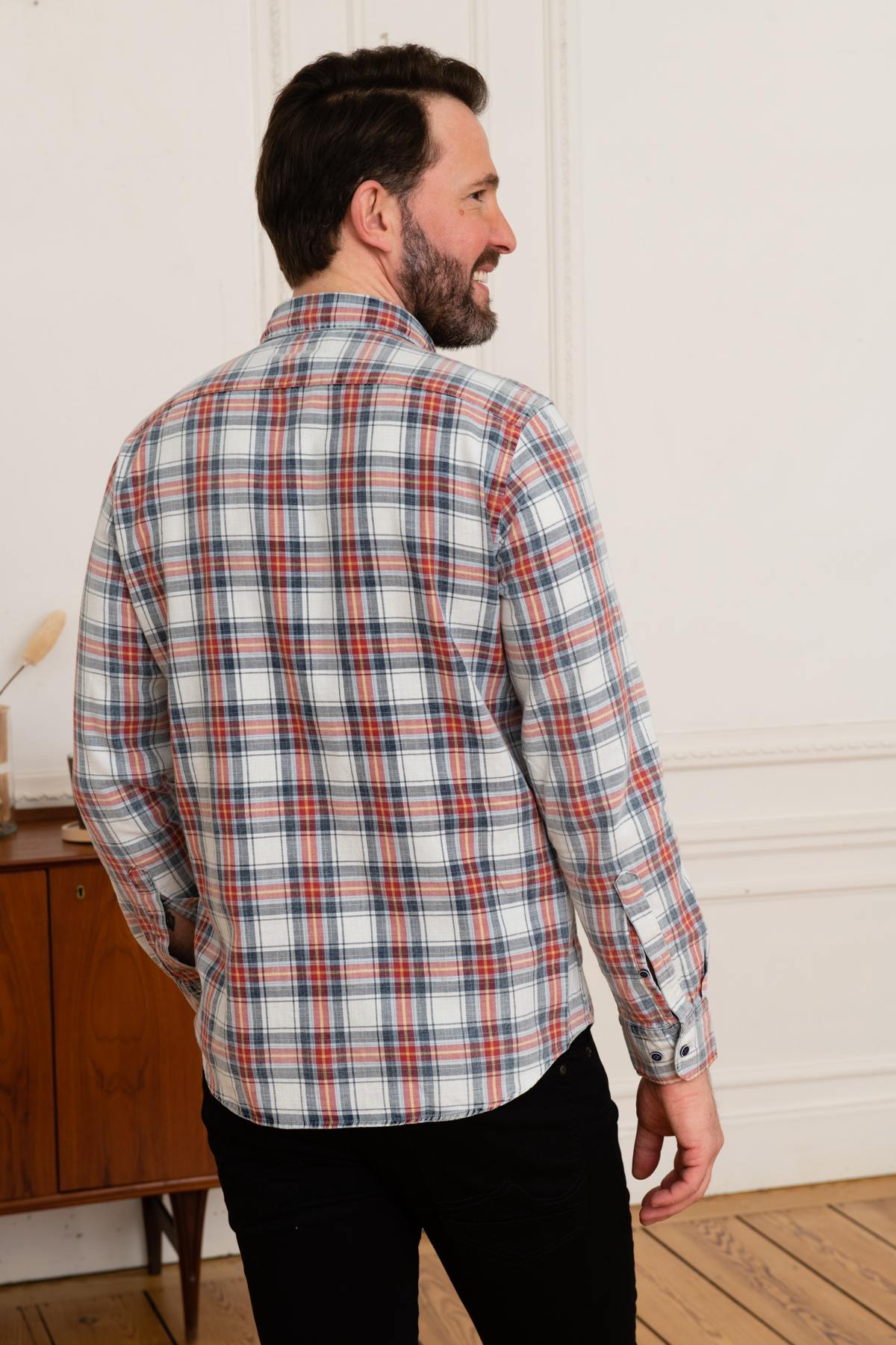 Orange check shirt - Image n°3