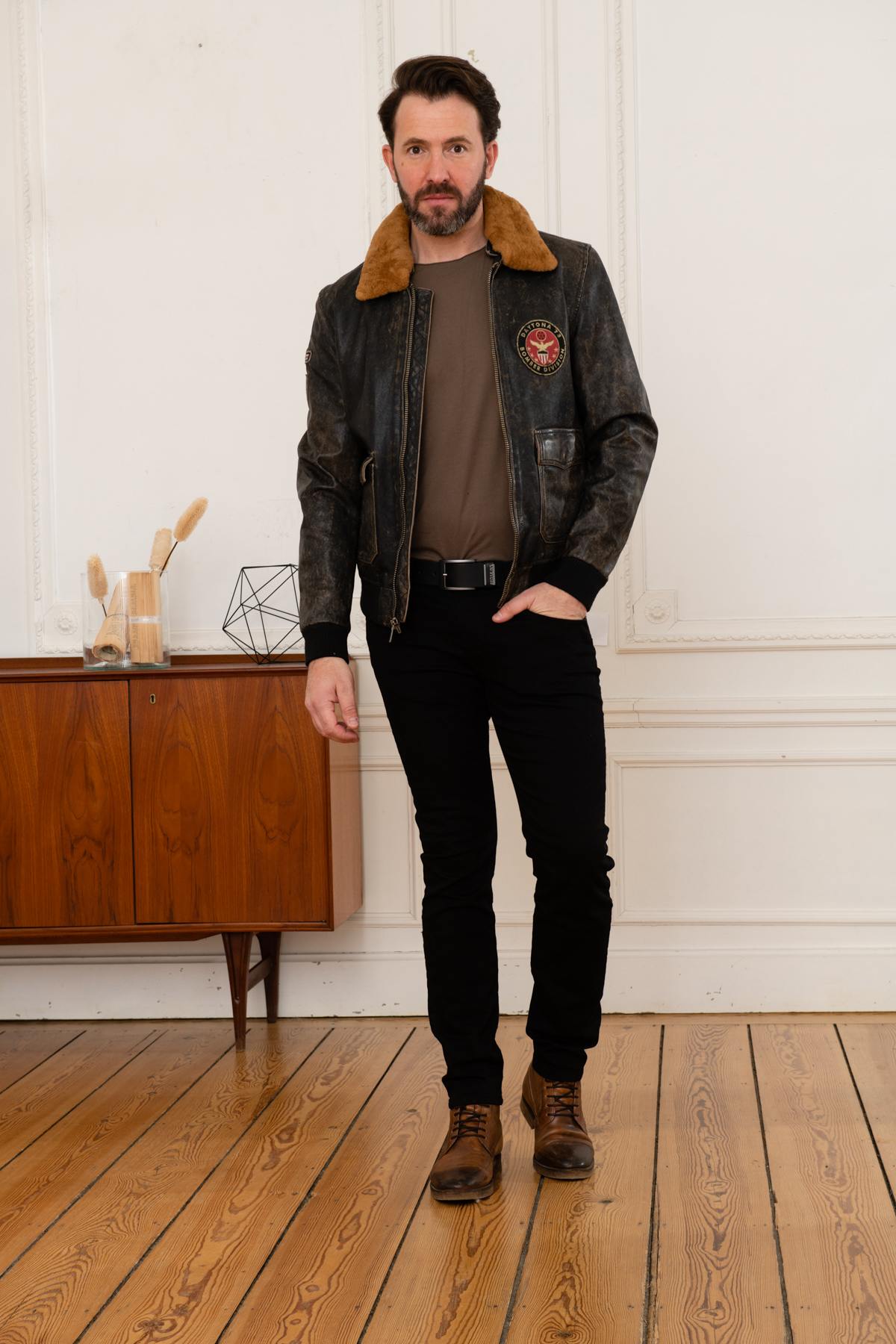 Distressed Leather Aviator - Image n°3