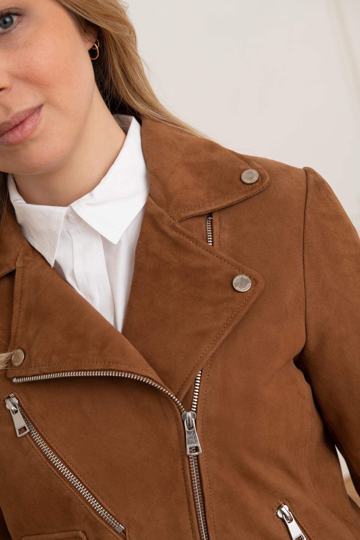 Perfecto cut suede leather jacket - Image n°4