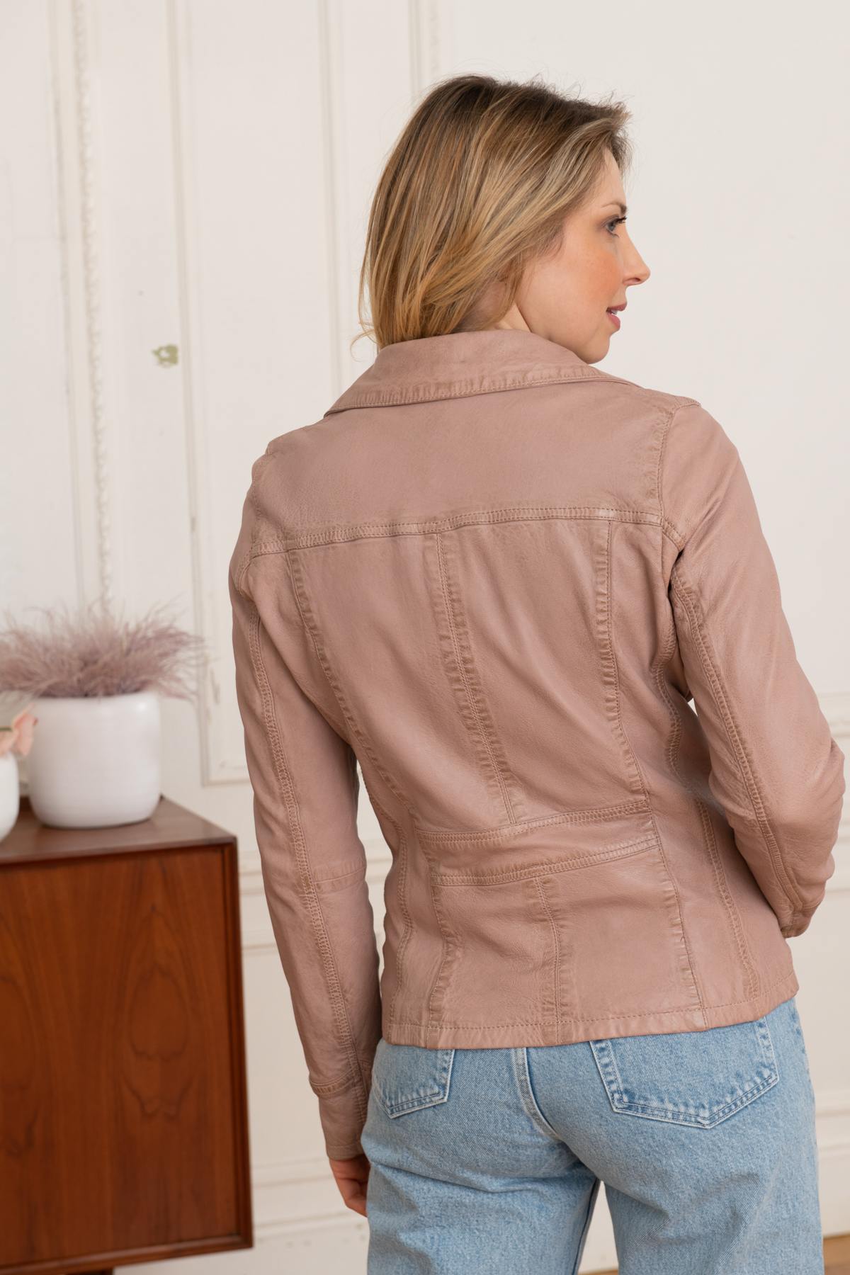  Retro pink leather jacket - Image n°6