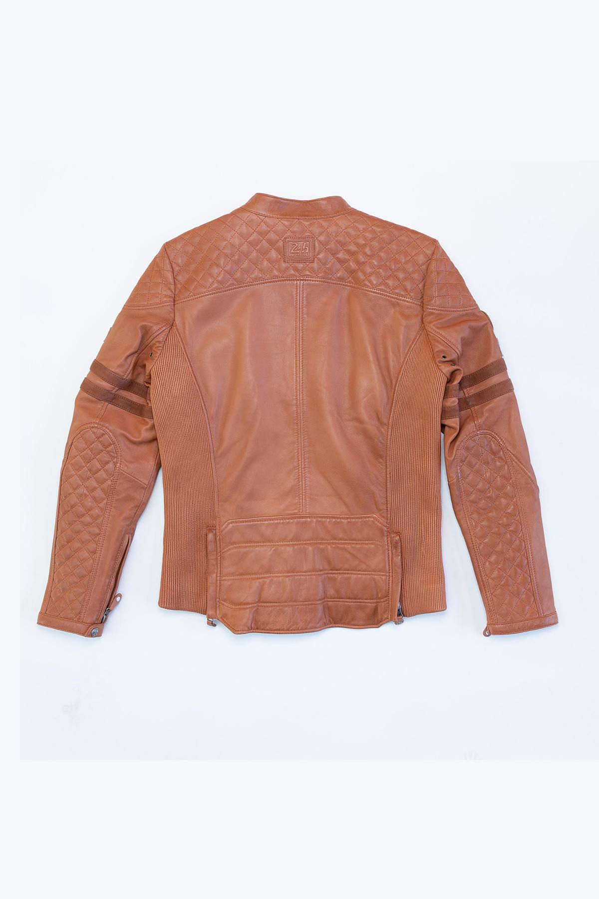 24h Le Mans cognac leather jacket - Image n°8