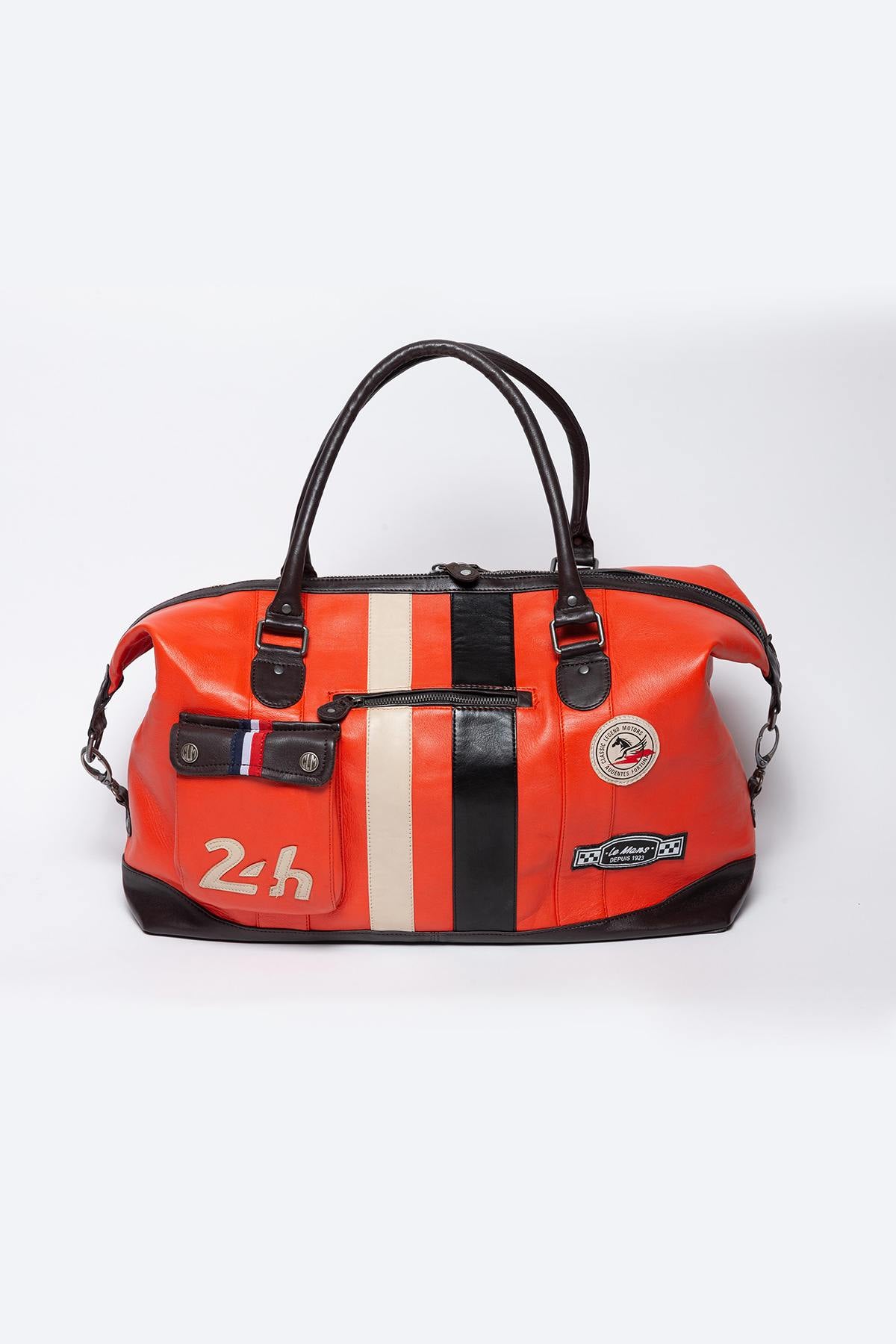 Orange leather bag from the 24 hours of Le Mans - Image n°3